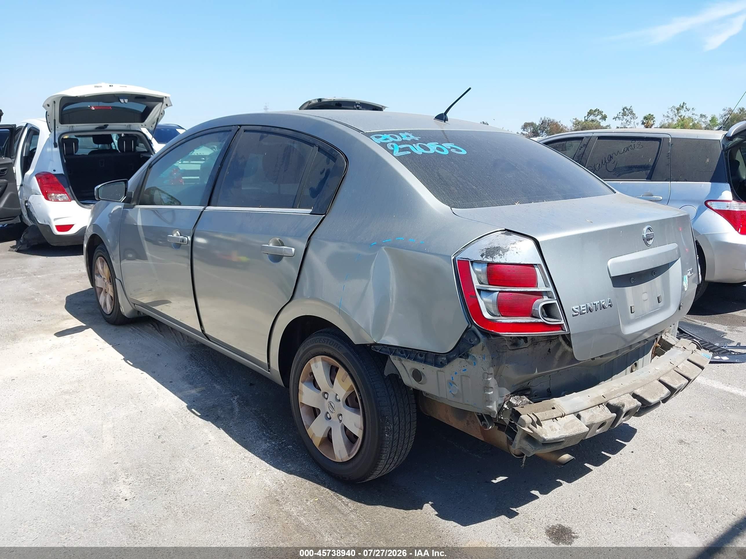 2007 Nissan Sentra 2.0 Silver vin: 3N1AB61E87L707553