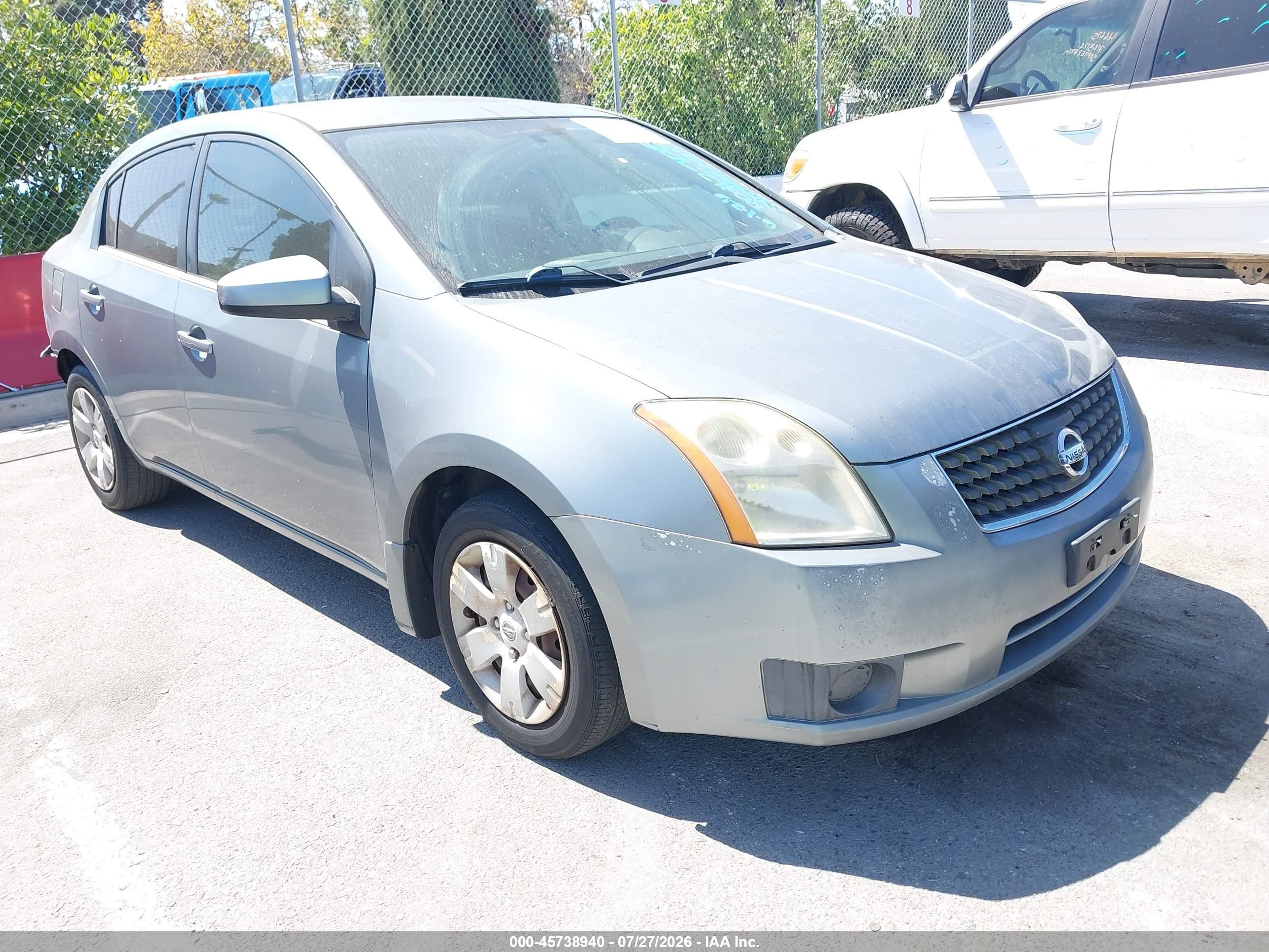 2007 Nissan Sentra 2.0 Silver vin: 3N1AB61E87L707553