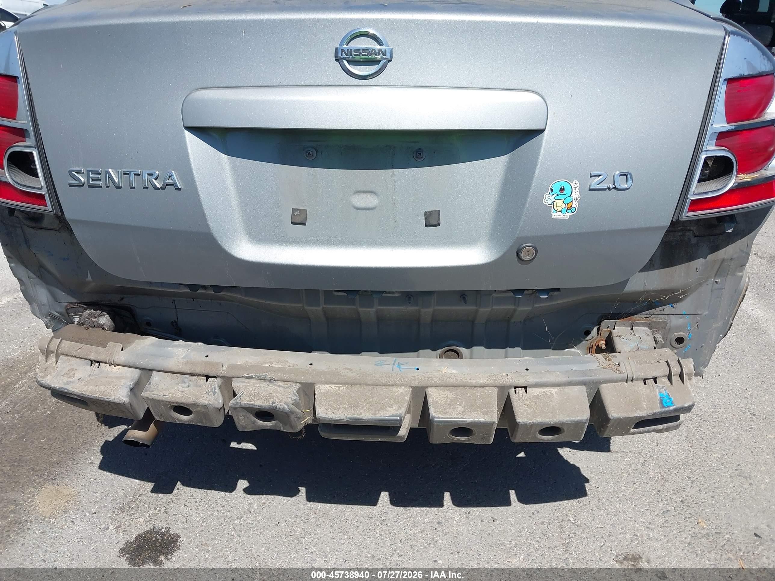 2007 Nissan Sentra 2.0 Silver vin: 3N1AB61E87L707553