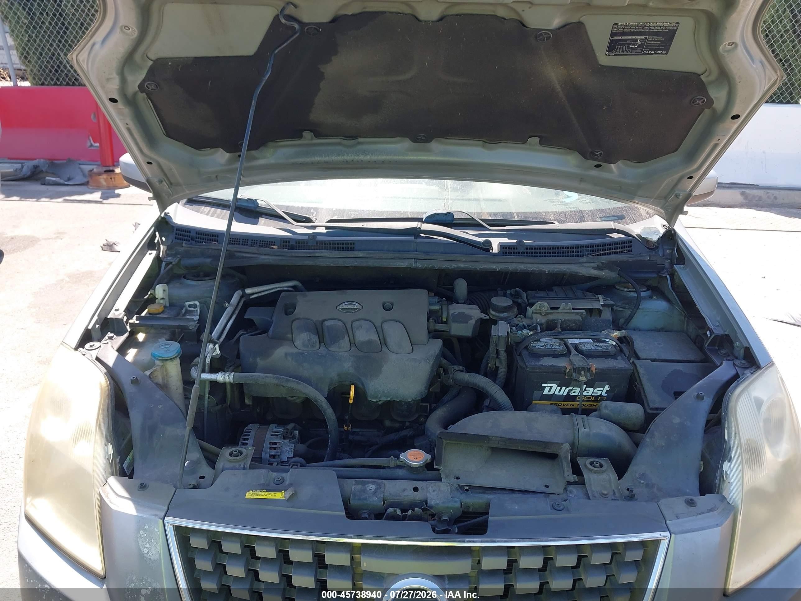 2007 Nissan Sentra 2.0 Silver vin: 3N1AB61E87L707553