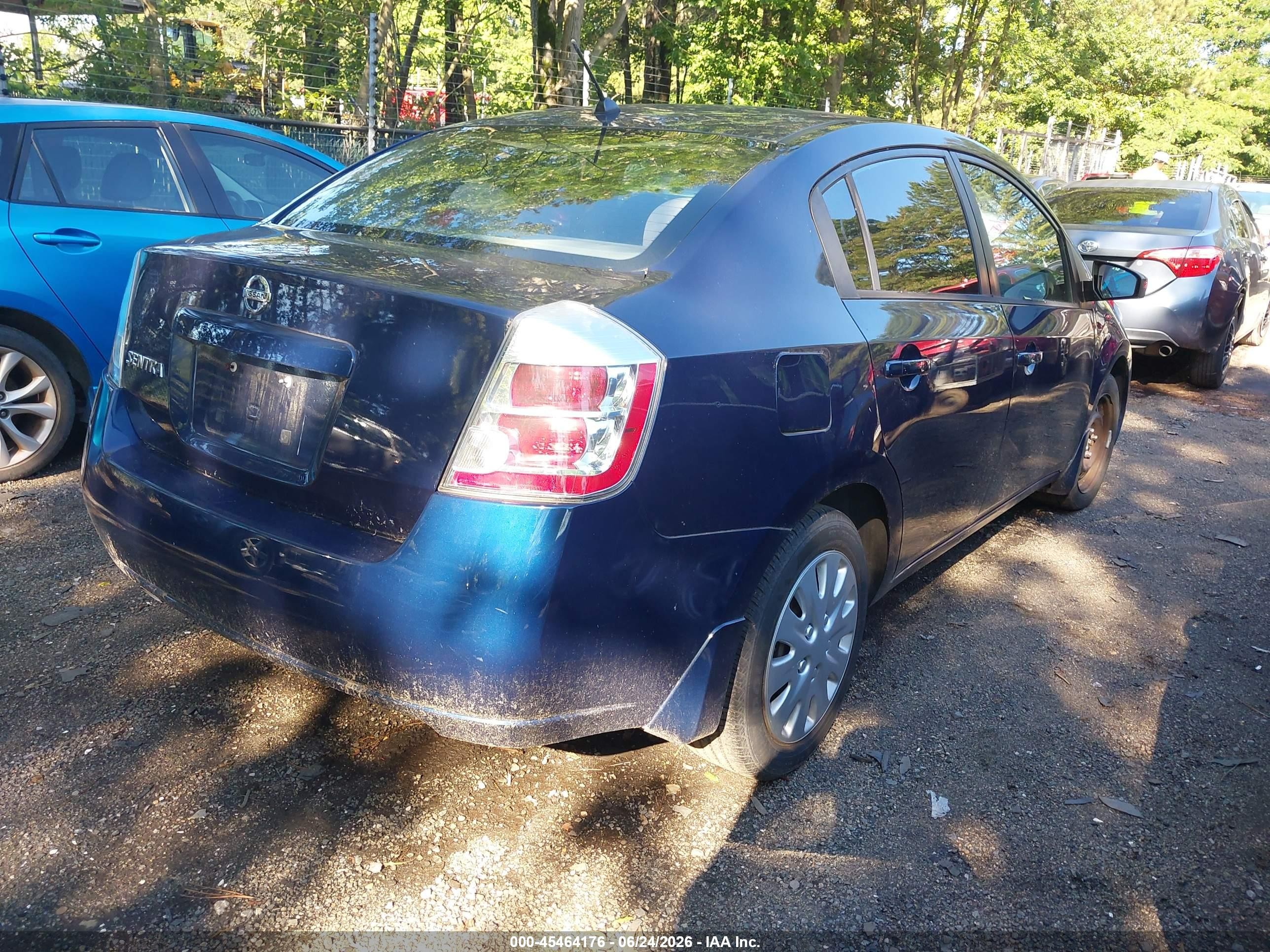 2008 Nissan Sentra 2.0 S Blue vin: 3N1AB61E88L745561