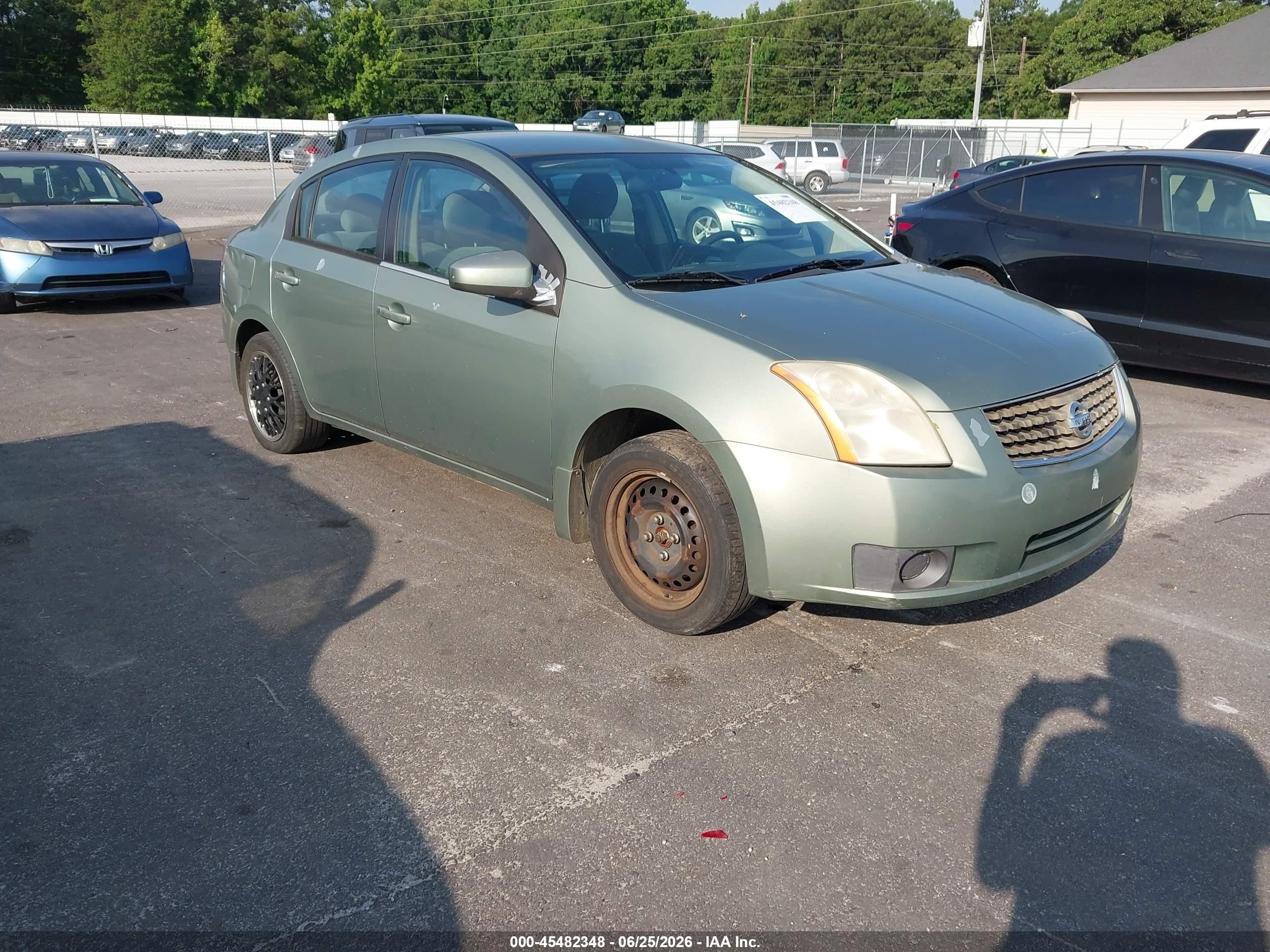 2007 Nissan Sentra 2.0s Green vin: 3N1AB61E97L684705