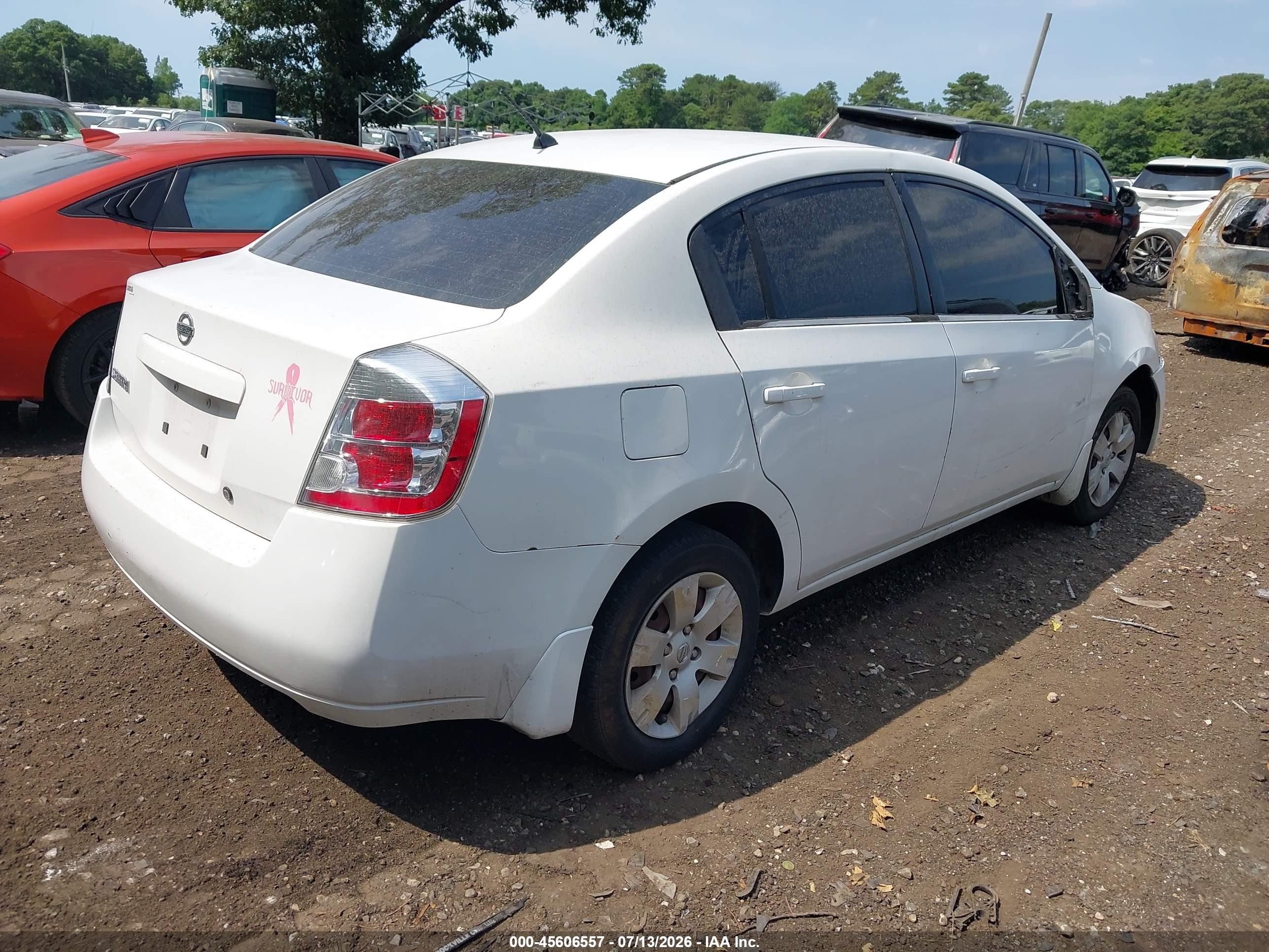 2008 Nissan Sentra 2.0 White vin: 3N1AB61E98L671924