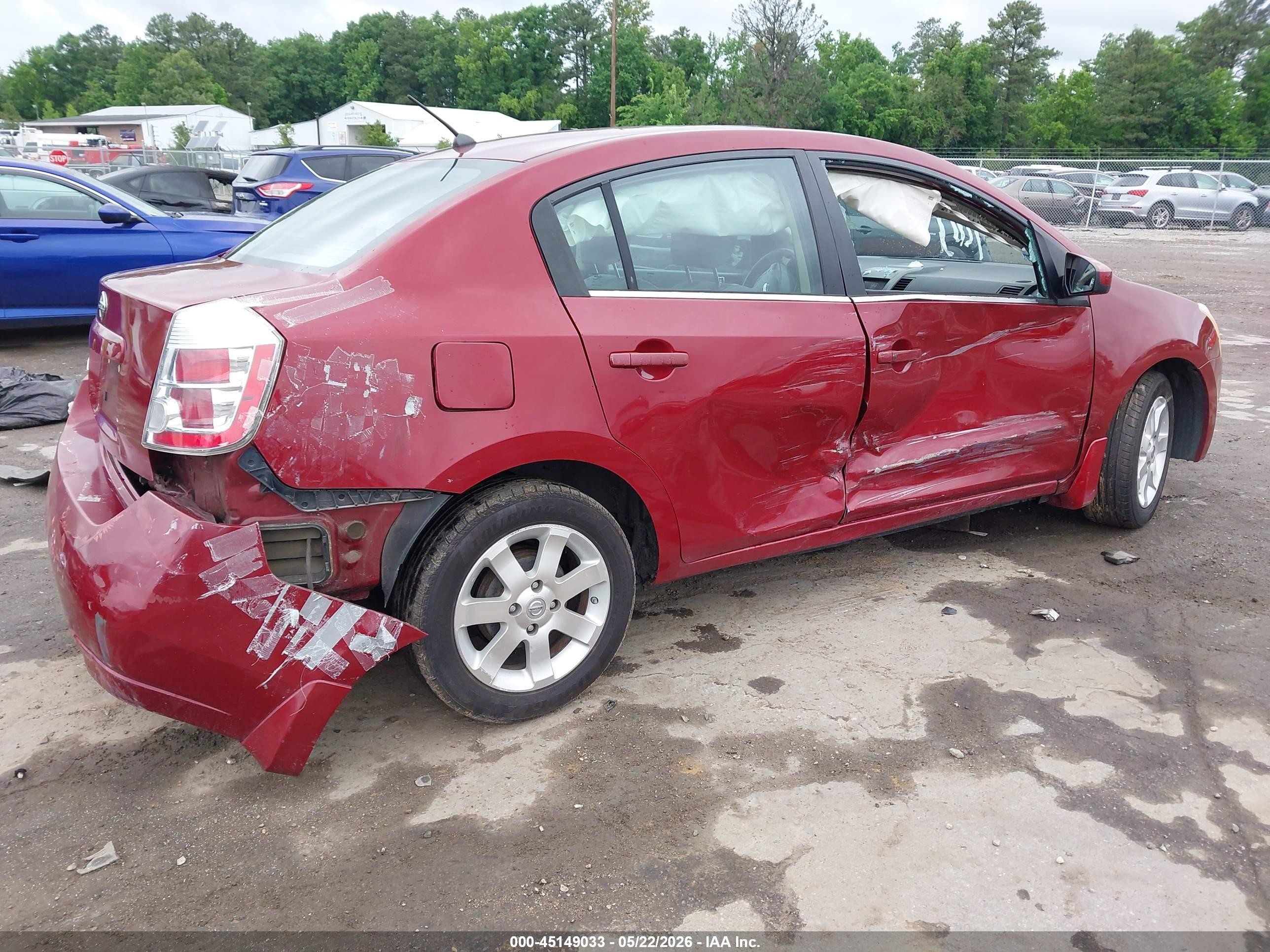 2008 Nissan Sentra 2.0s Red vin: 3N1AB61E98L687864