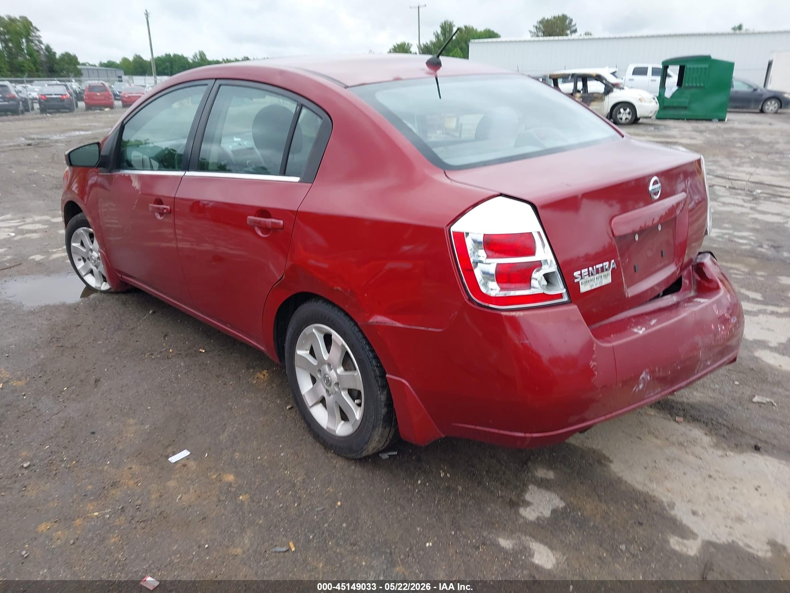 2008 Nissan Sentra 2.0s Red vin: 3N1AB61E98L687864