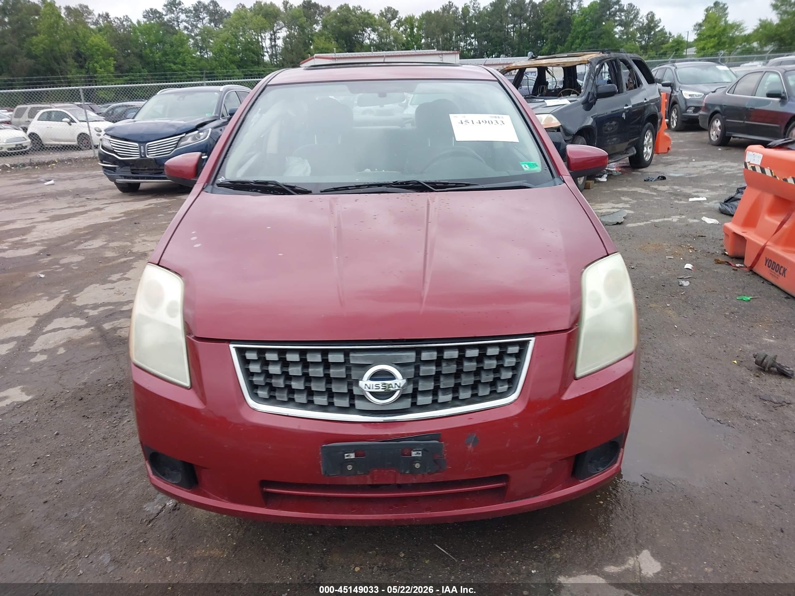 2008 Nissan Sentra 2.0s Red vin: 3N1AB61E98L687864
