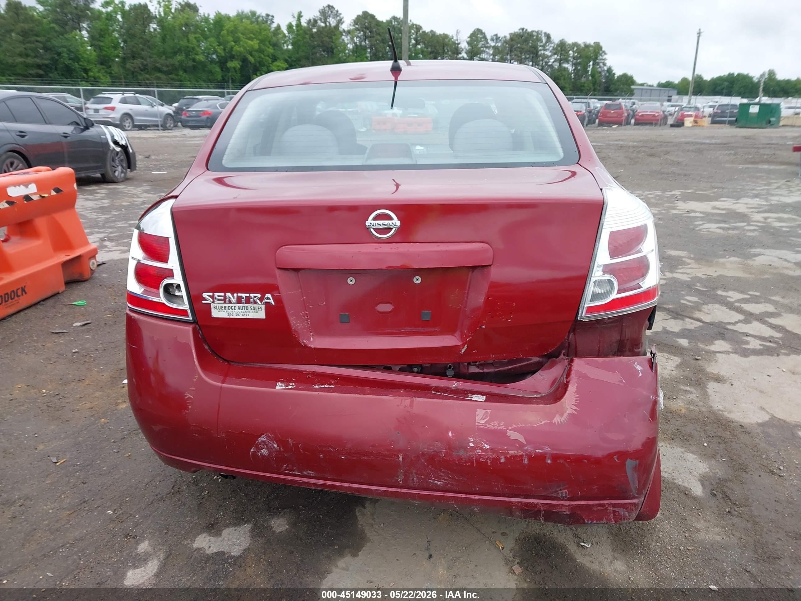 2008 Nissan Sentra 2.0s Red vin: 3N1AB61E98L687864