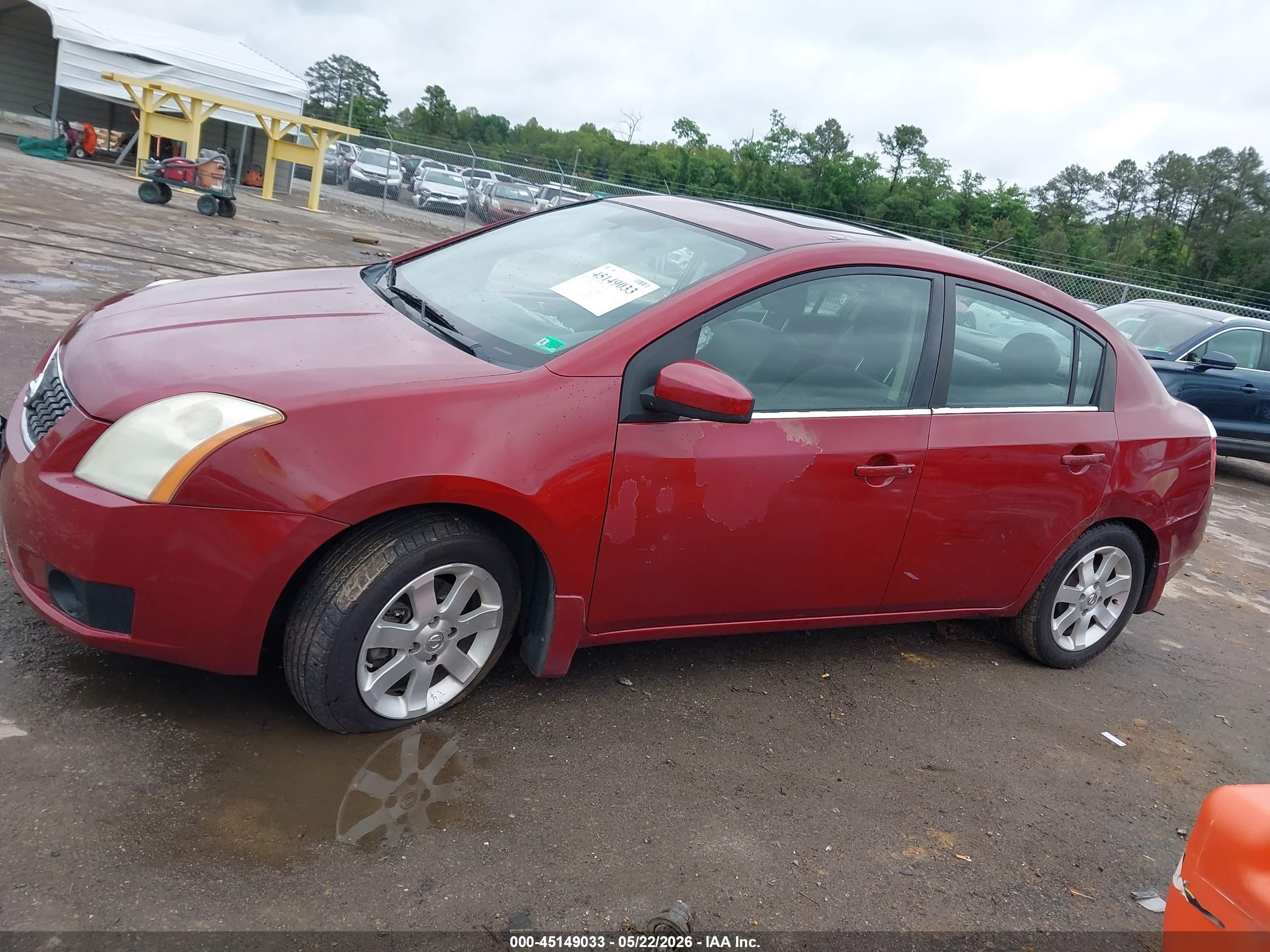2008 Nissan Sentra 2.0s Red vin: 3N1AB61E98L687864