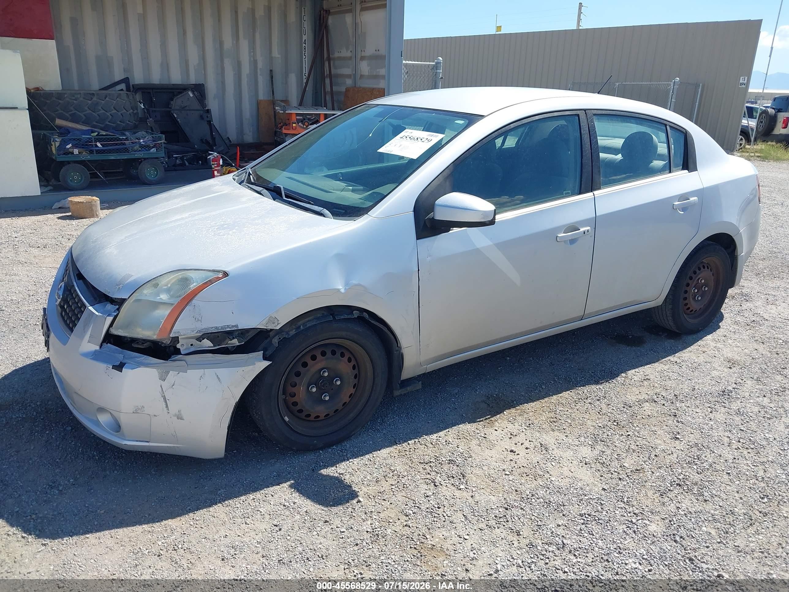 2008 Nissan Sentra 2.0 S Silver vin: 3N1AB61E98L696855