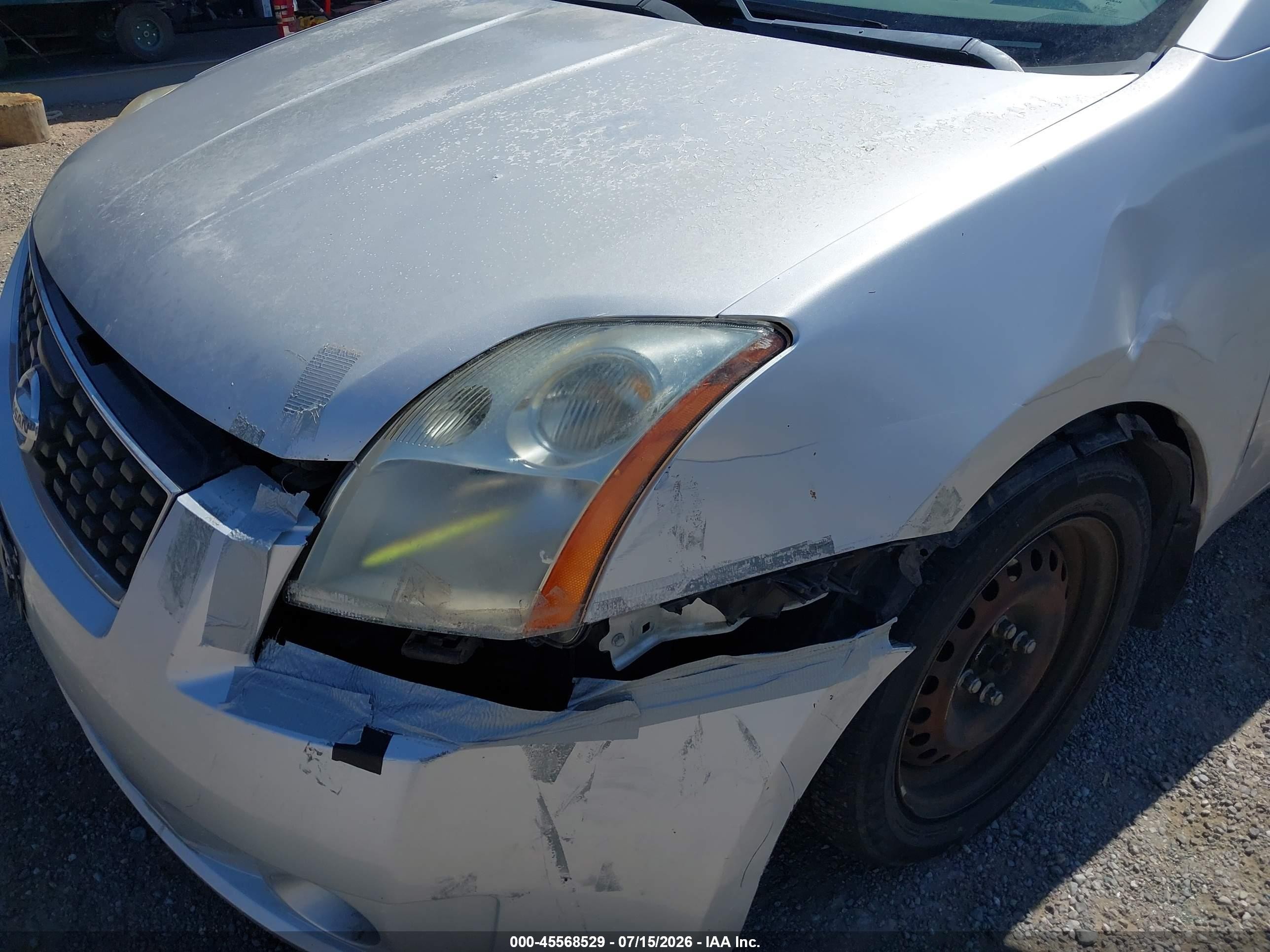 2008 Nissan Sentra 2.0 S Silver vin: 3N1AB61E98L696855