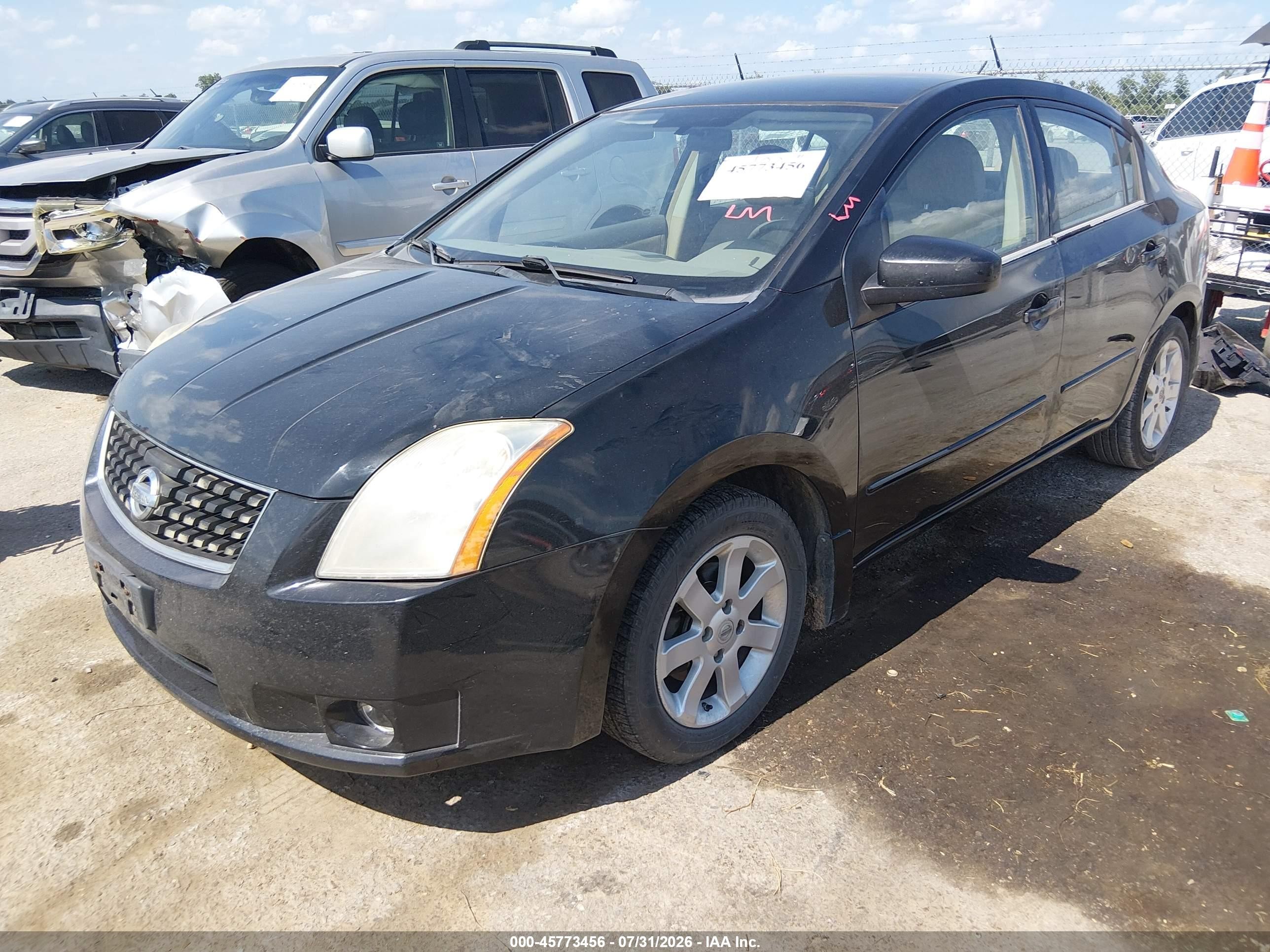 2008 Nissan Sentra 2.0 Sl Черный vin: 3N1AB61E98L762787