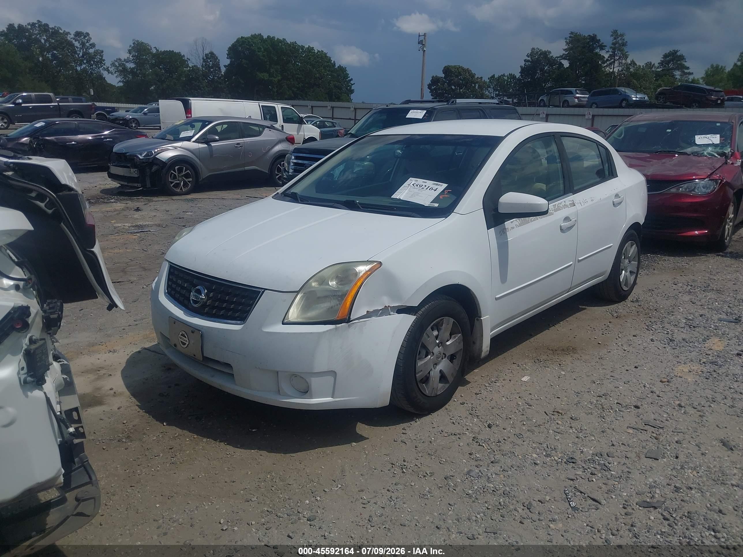 2009 Nissan Sentra 2.0 White vin: 3N1AB61E99L648550