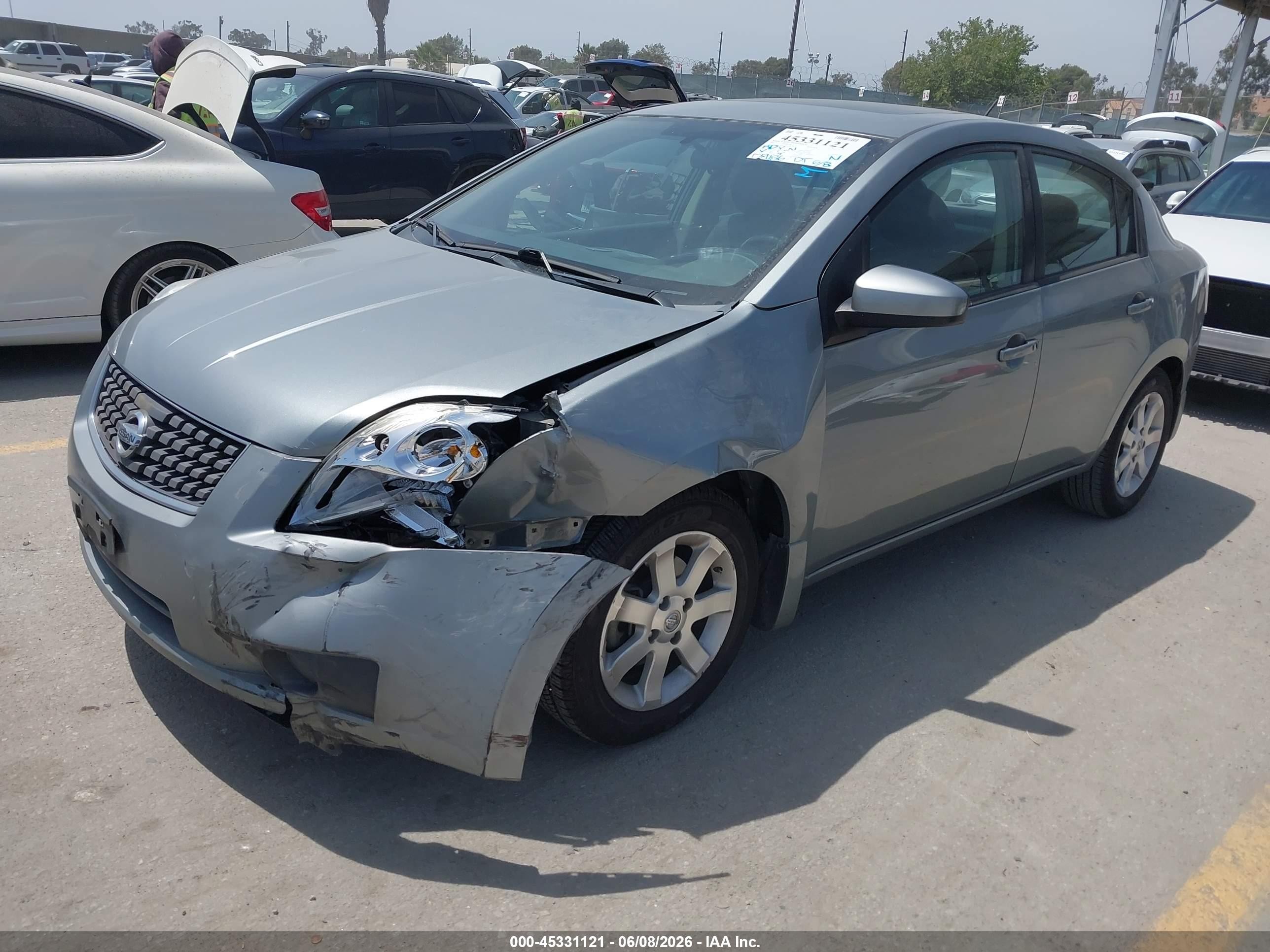 2007 Nissan Sentra 2.0sl Серый vin: 3N1AB61EX7L624206