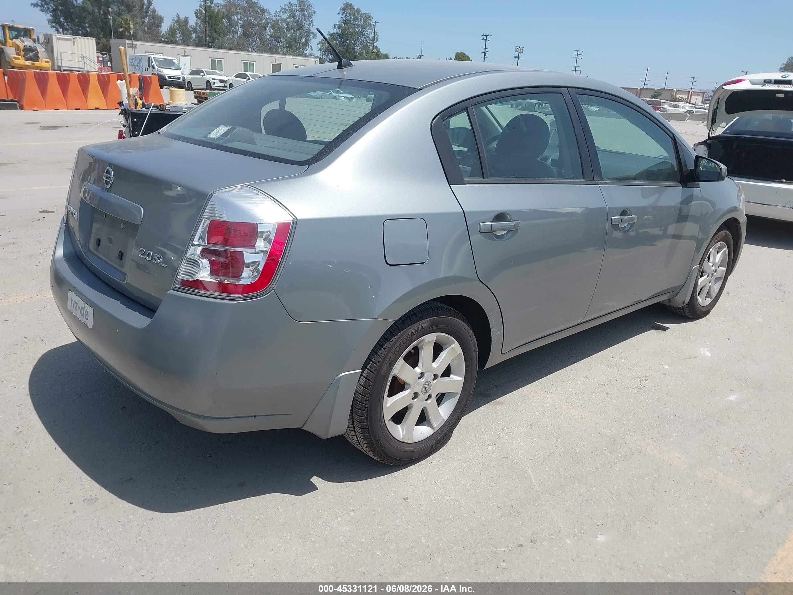 2007 Nissan Sentra 2.0sl Серый vin: 3N1AB61EX7L624206