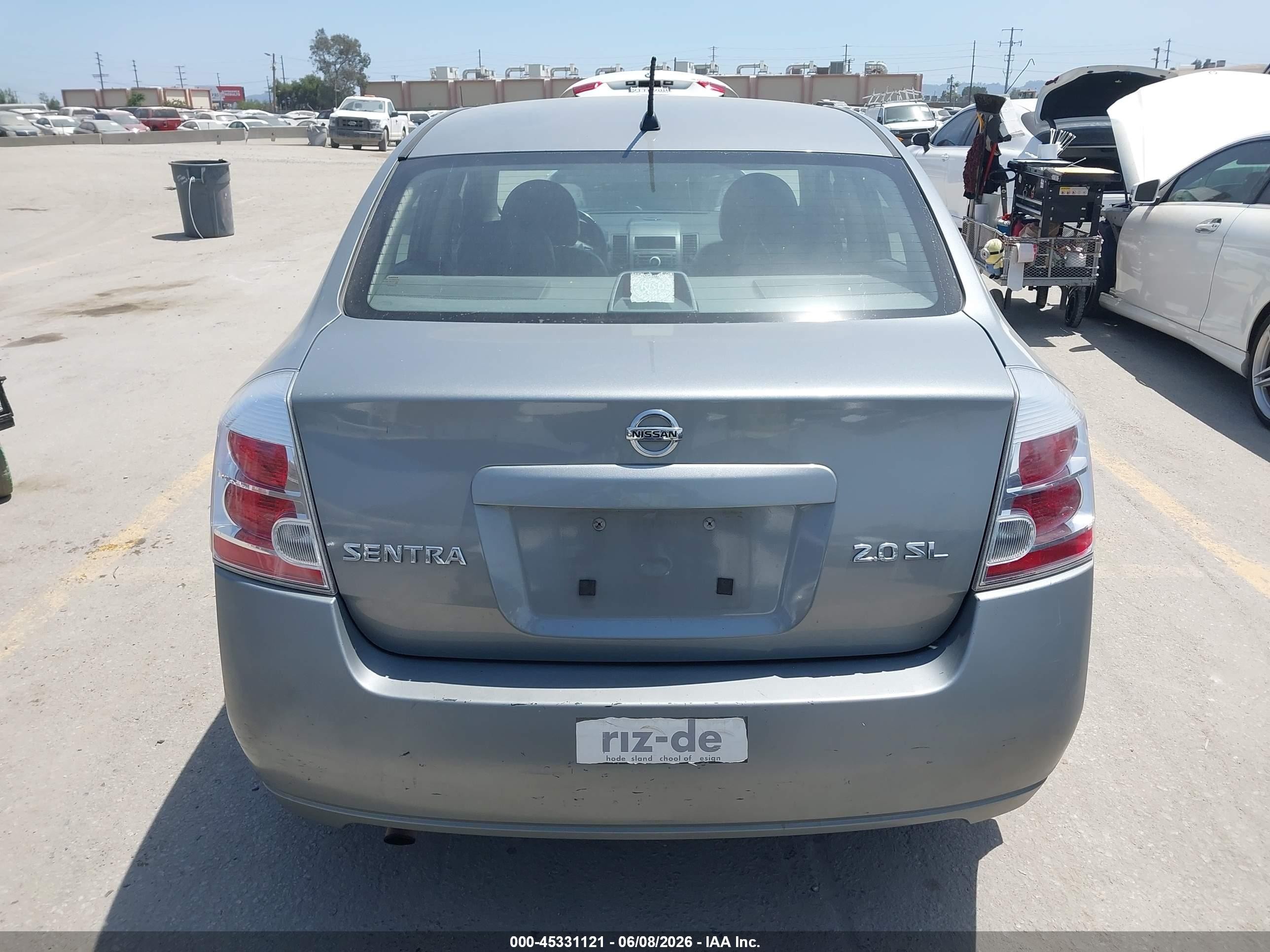 2007 Nissan Sentra 2.0sl Серый vin: 3N1AB61EX7L624206