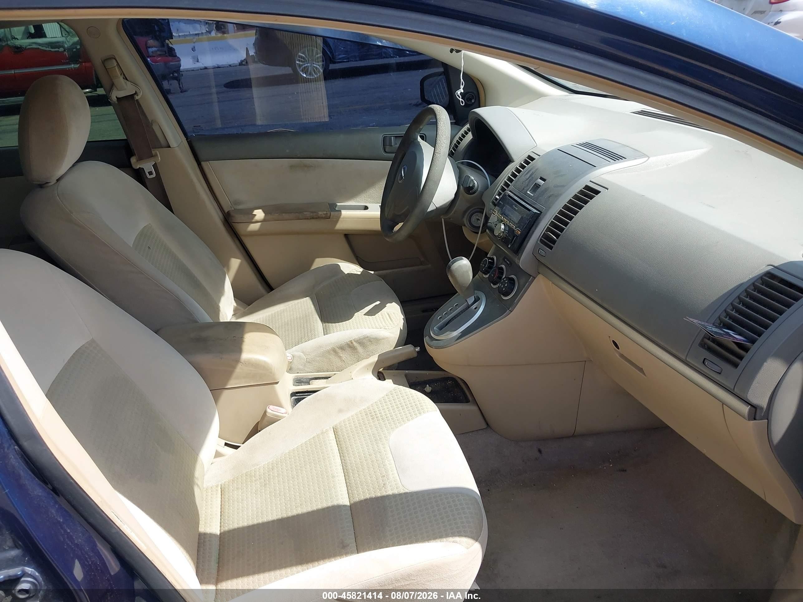 2007 Nissan Sentra 2.0 Blue vin: 3N1AB61EX7L643094