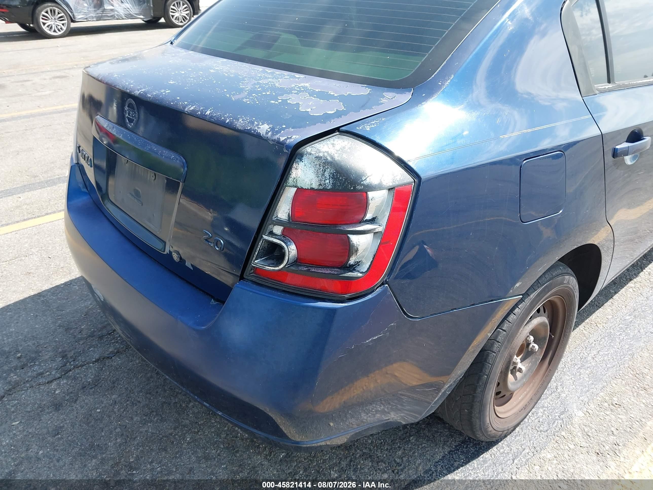 2007 Nissan Sentra 2.0 Blue vin: 3N1AB61EX7L643094