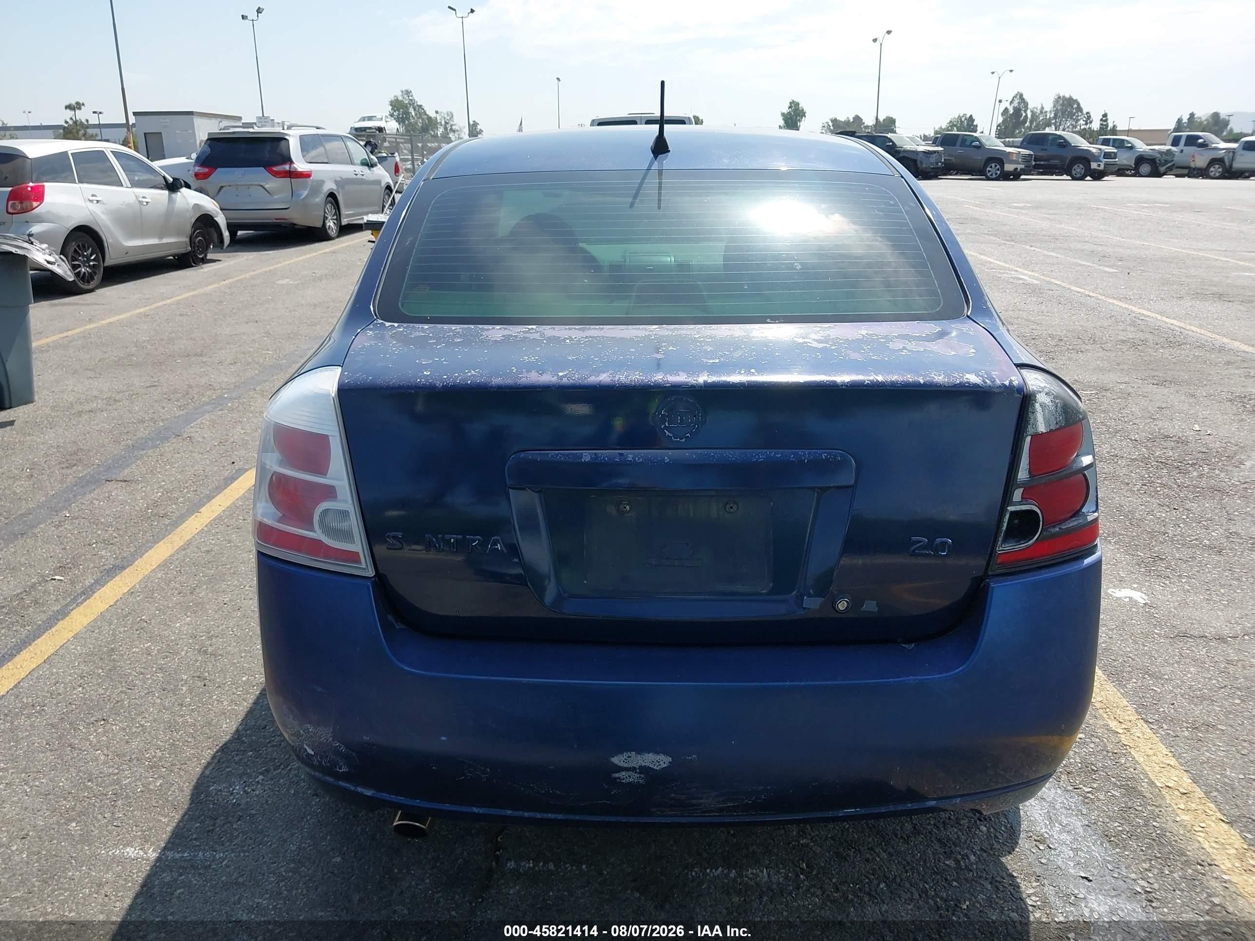 2007 Nissan Sentra 2.0 Blue vin: 3N1AB61EX7L643094