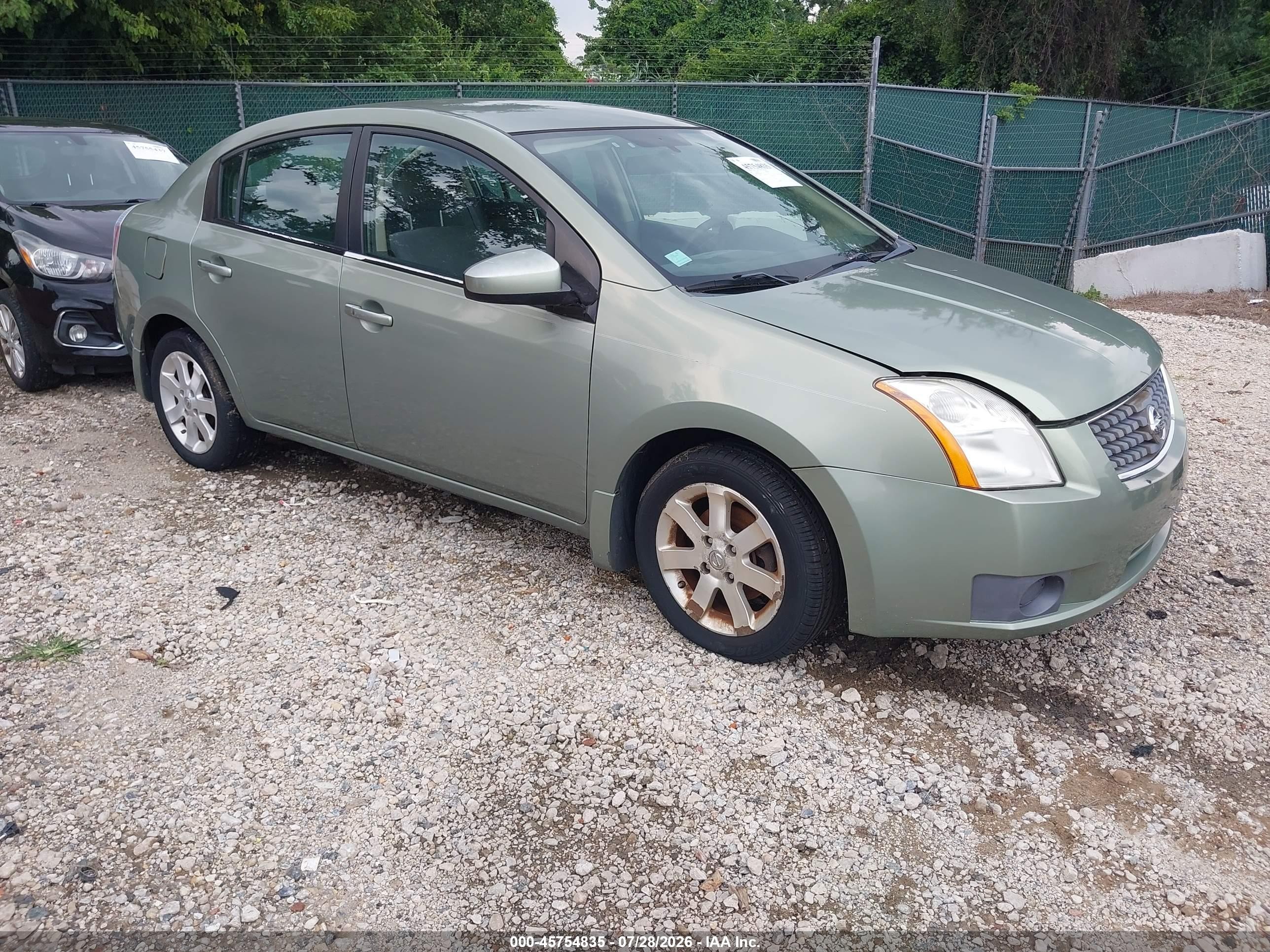 2007 Nissan Sentra 2.0s Green vin: 3N1AB61EX7L683725