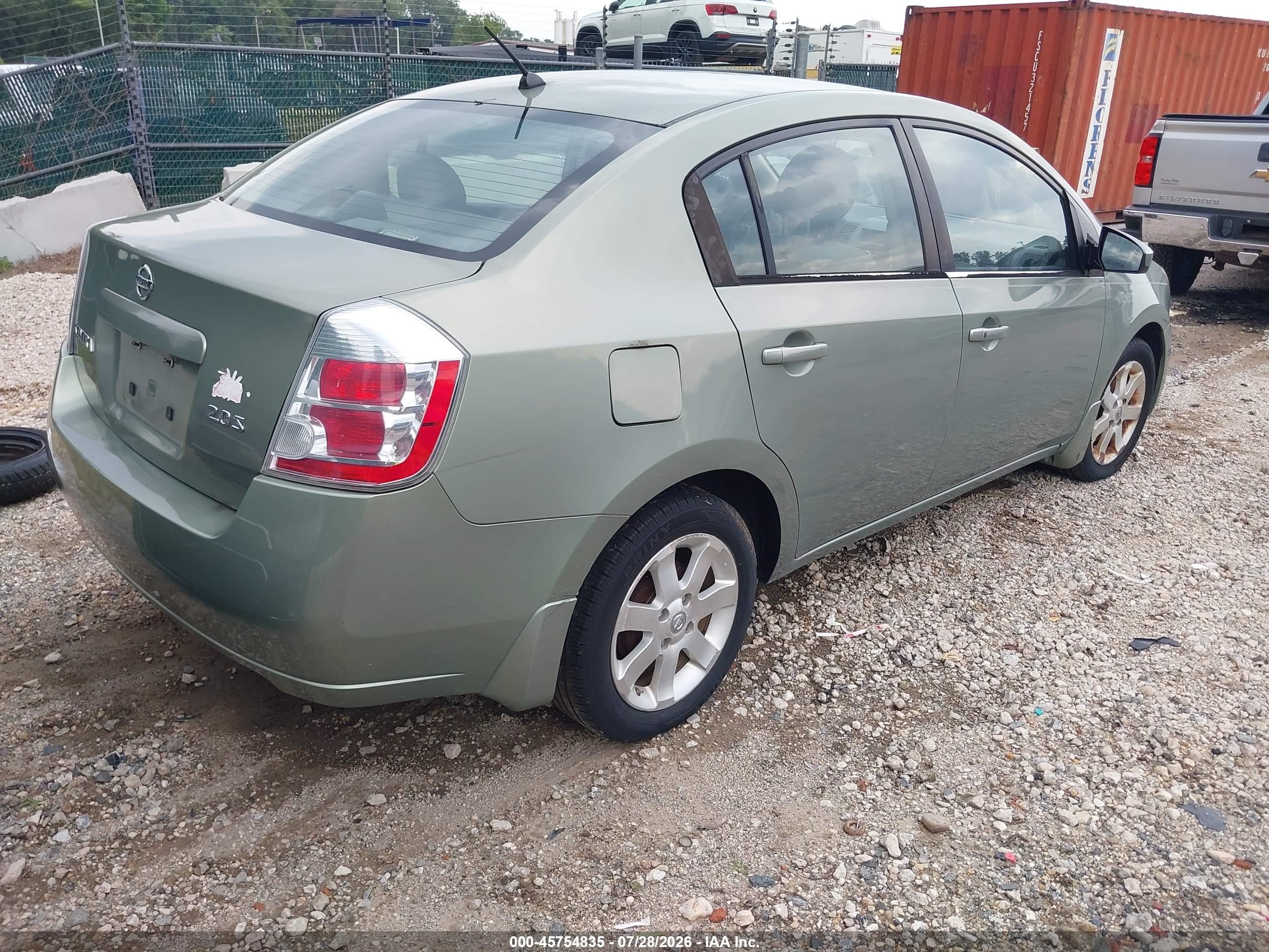 2007 Nissan Sentra 2.0s Green vin: 3N1AB61EX7L683725
