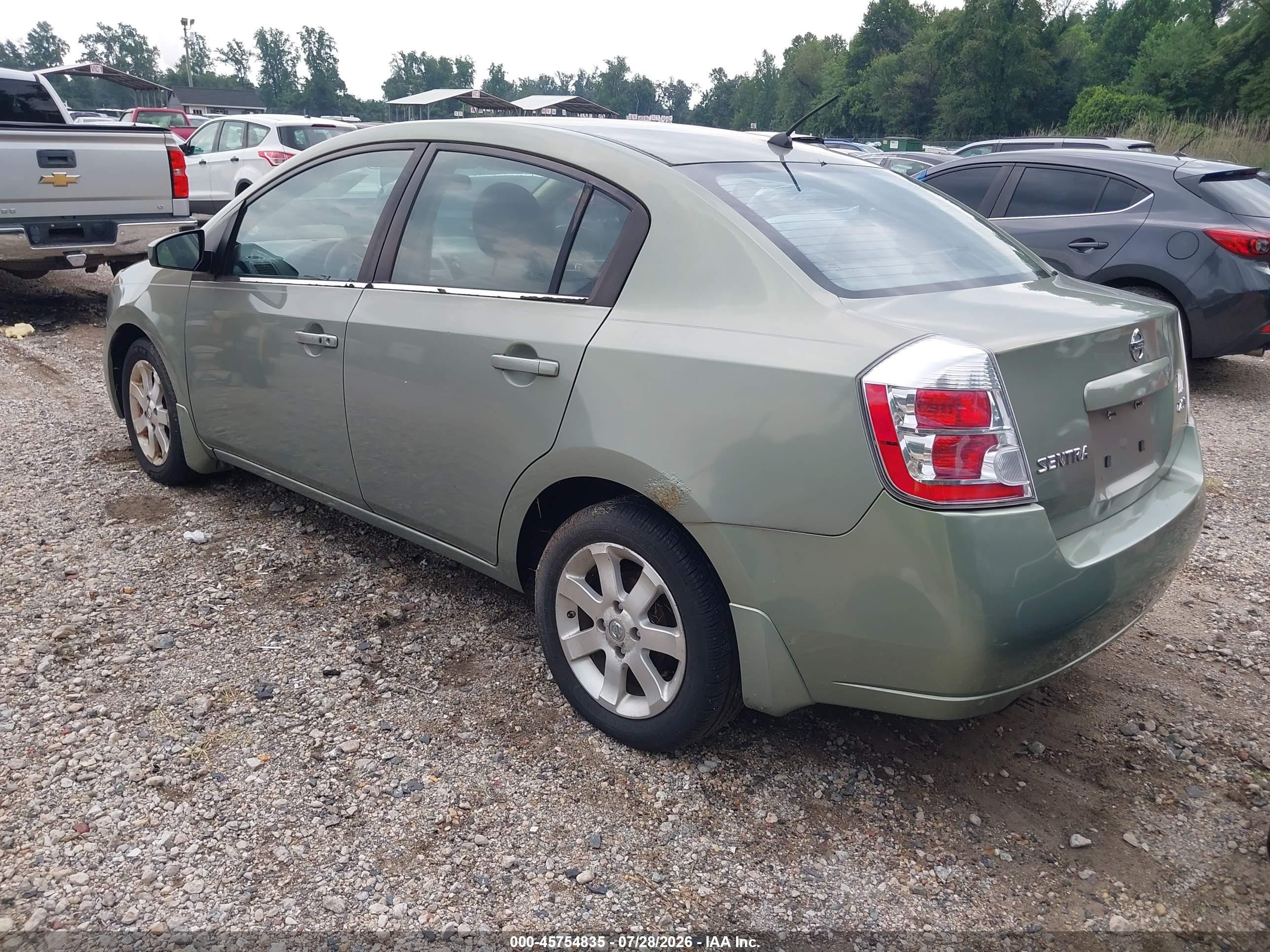 2007 Nissan Sentra 2.0s Green vin: 3N1AB61EX7L683725