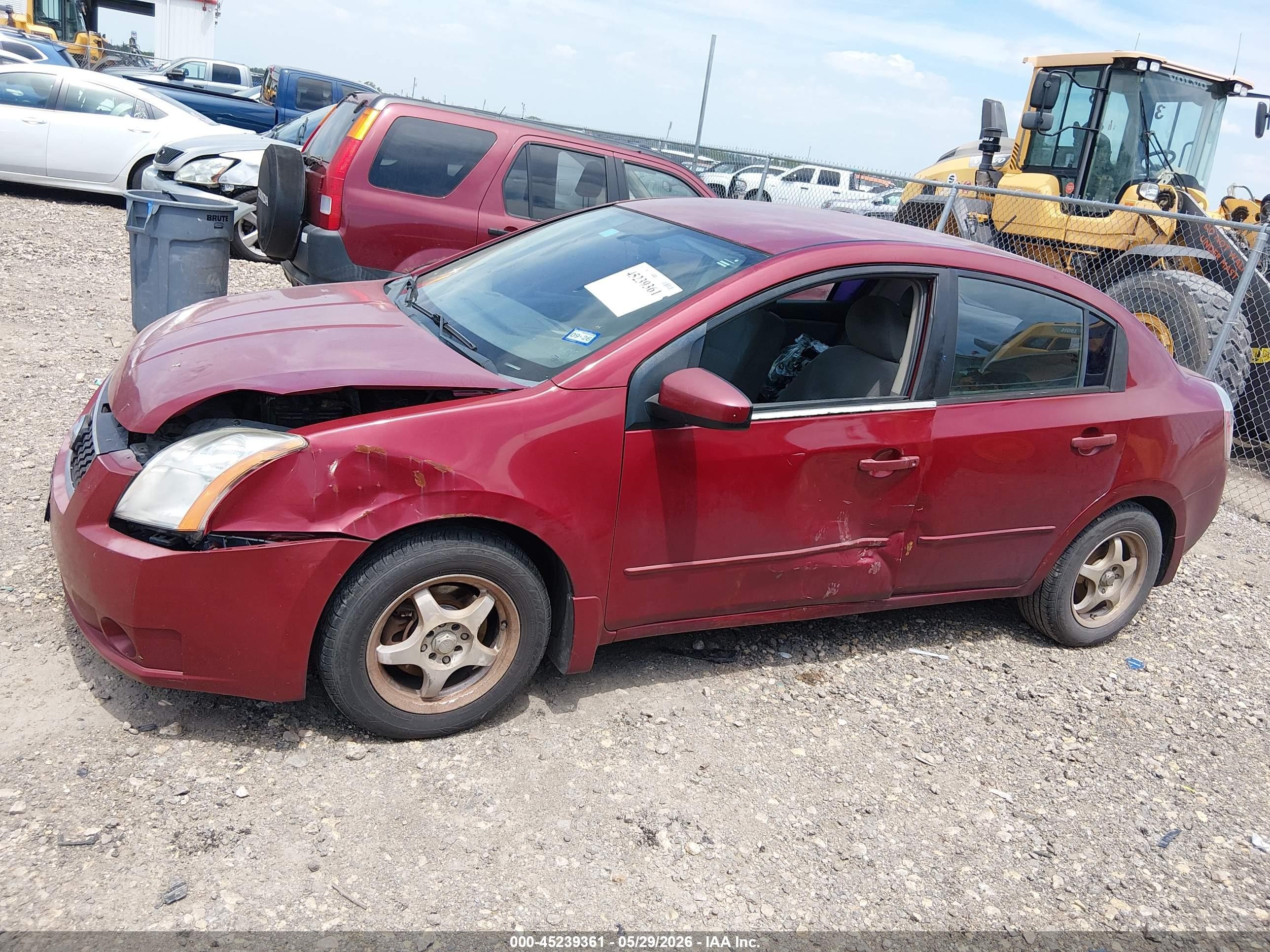 2008 Nissan Sentra 2.0 Maroon vin: 3N1AB61EX8L626961