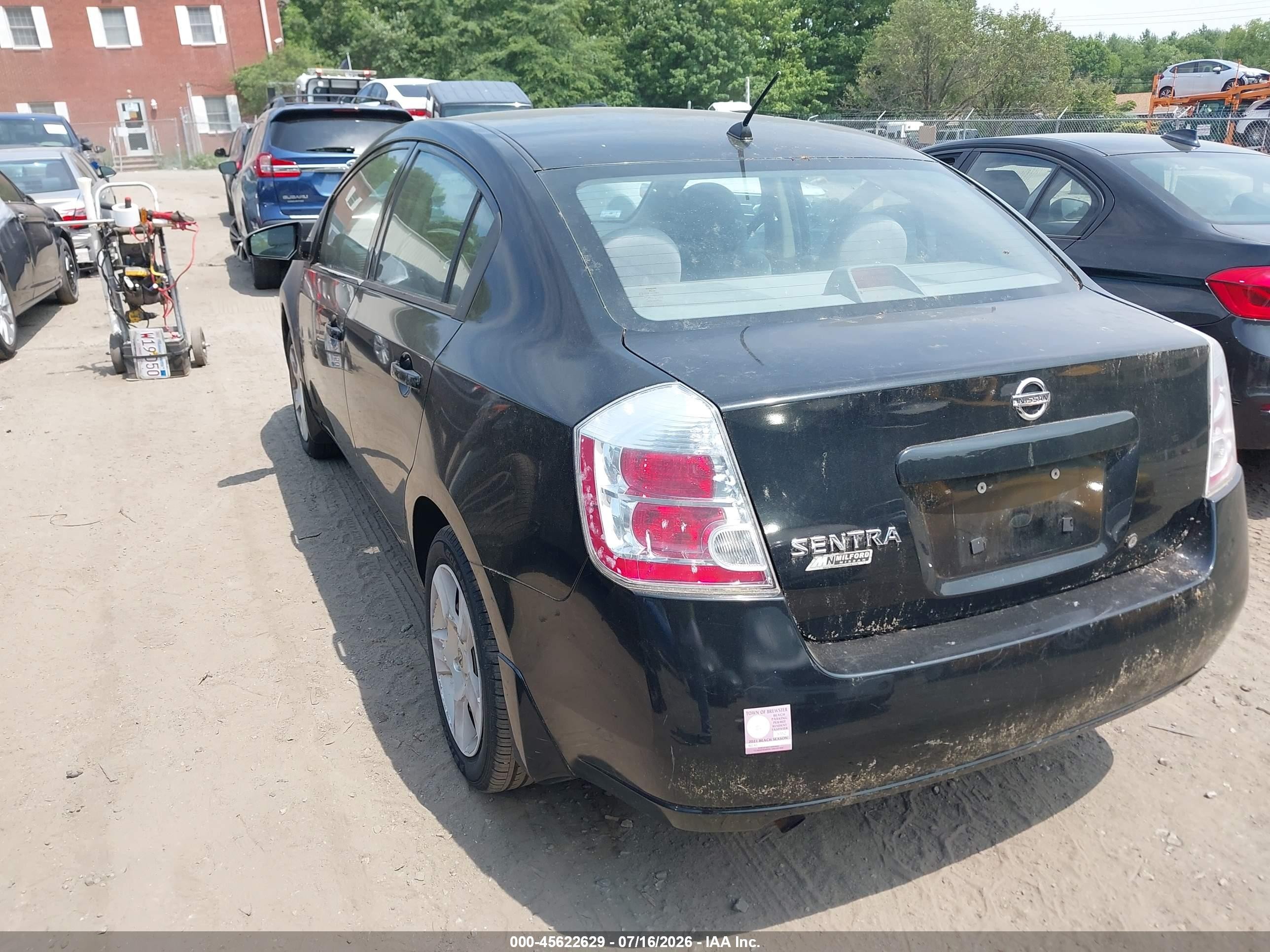 2008 Nissan Sentra 2.0 S Black vin: 3N1AB61EX8L722119