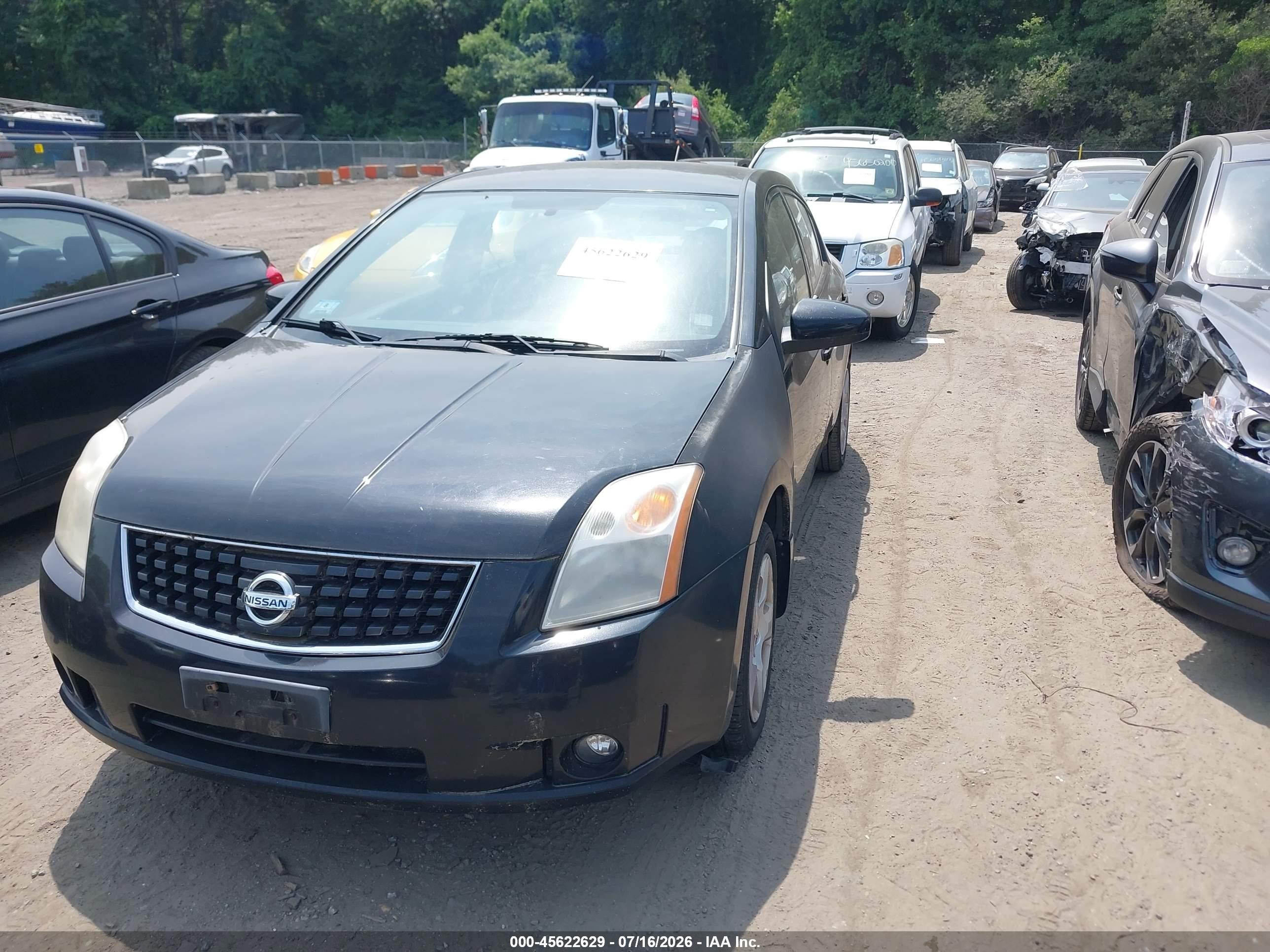 2008 Nissan Sentra 2.0 S Black vin: 3N1AB61EX8L722119