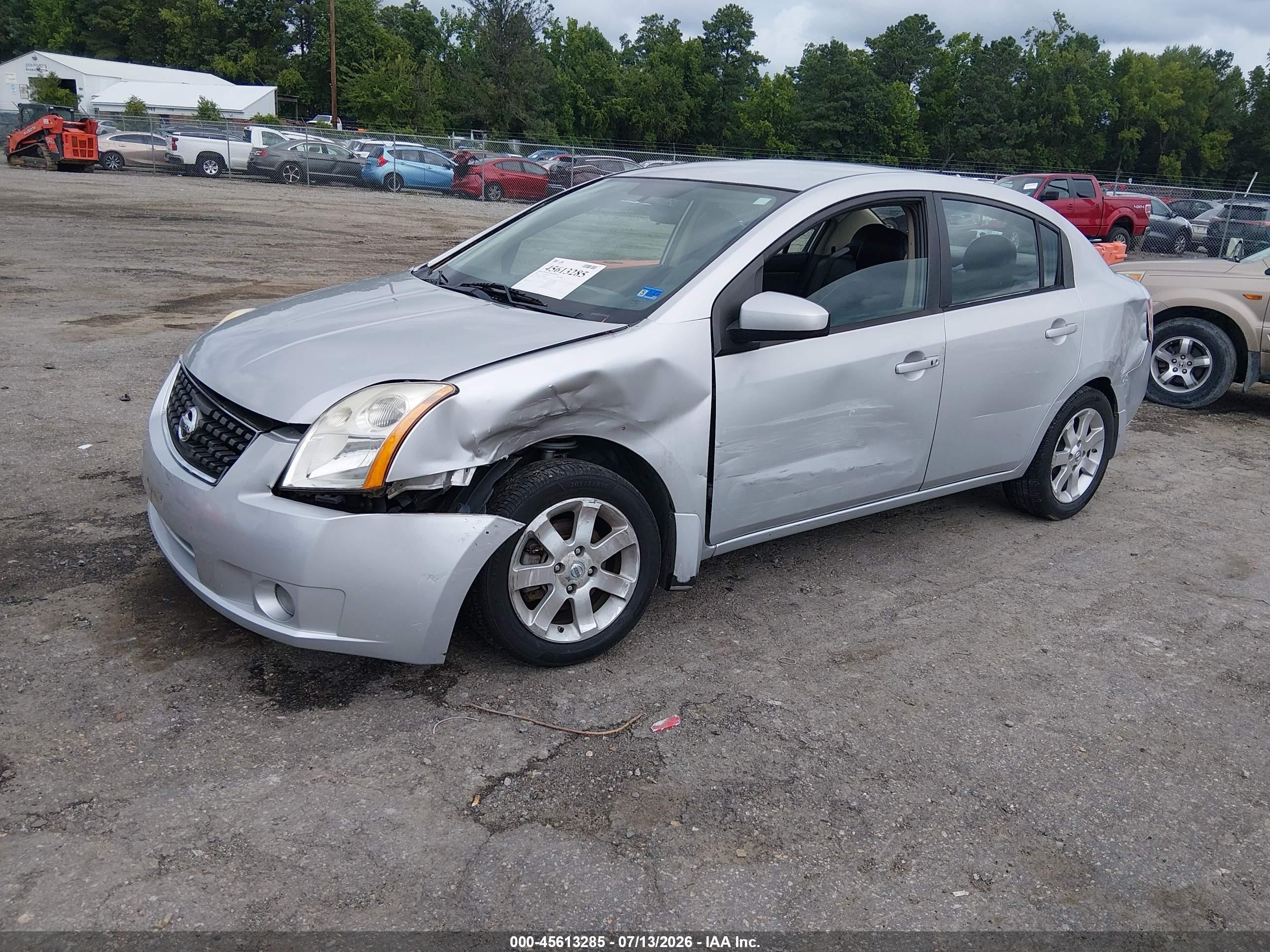 2008 Nissan Sentra 2.0 Sl Silver vin: 3N1AB61EX8L738417