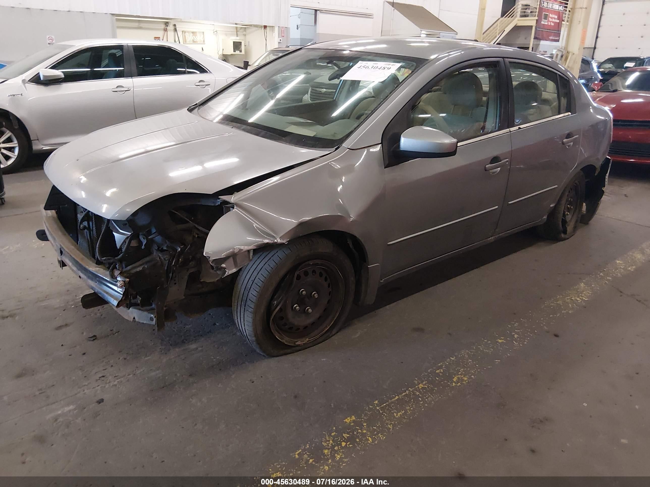 2008 Nissan Sentra 2.0 S Серебряный vin: 3N1AB61EX8L756948