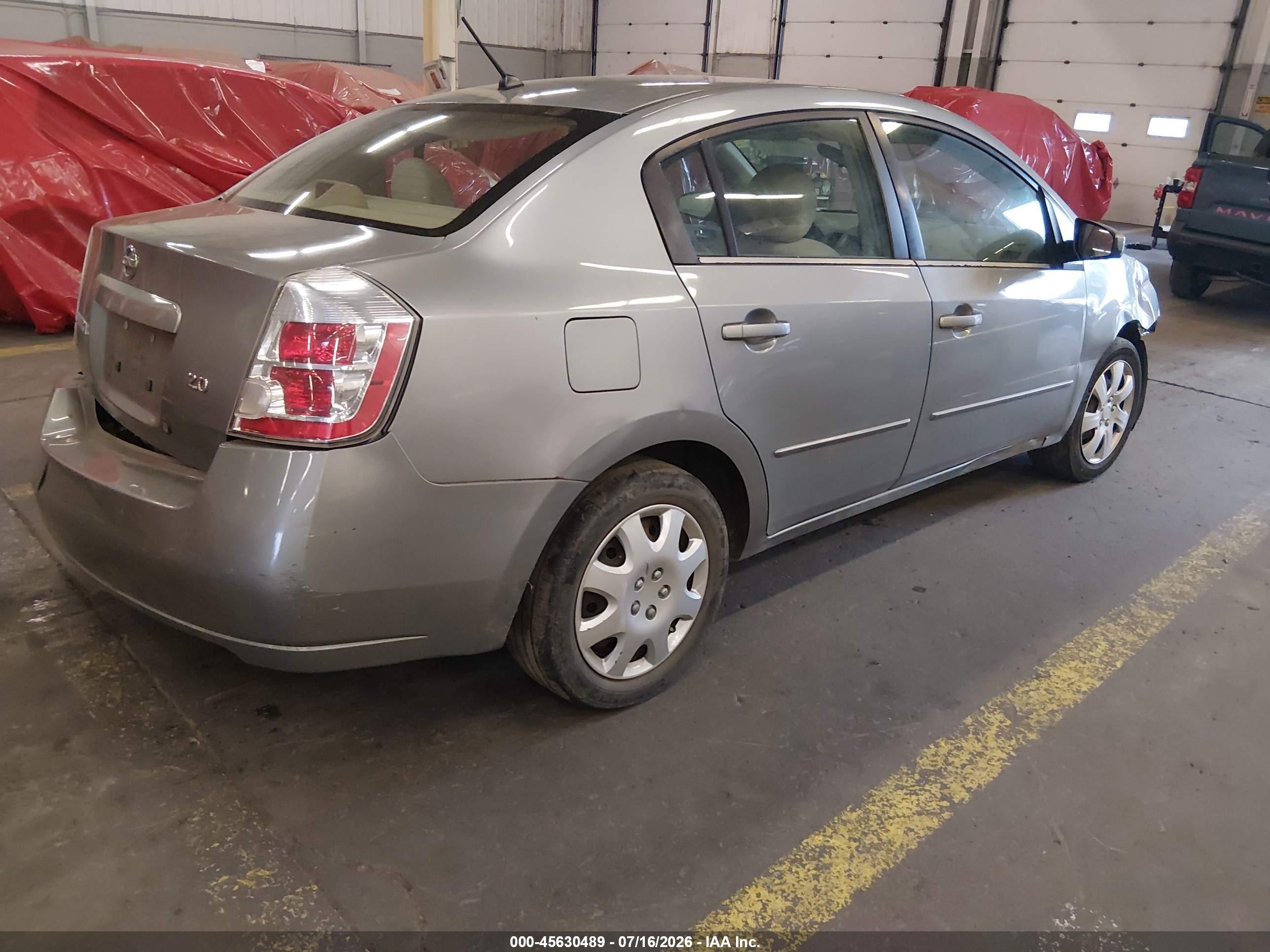 2008 Nissan Sentra 2.0 S Серебряный vin: 3N1AB61EX8L756948