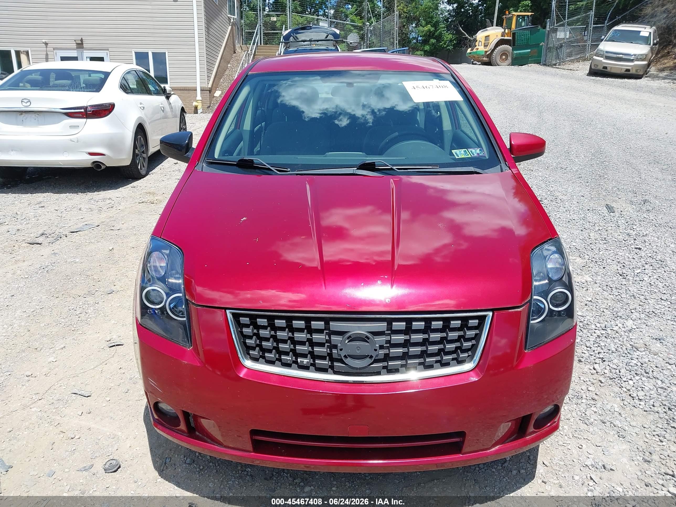 2009 Nissan Sentra 2.0s Red vin: 3N1AB61EX9L623415