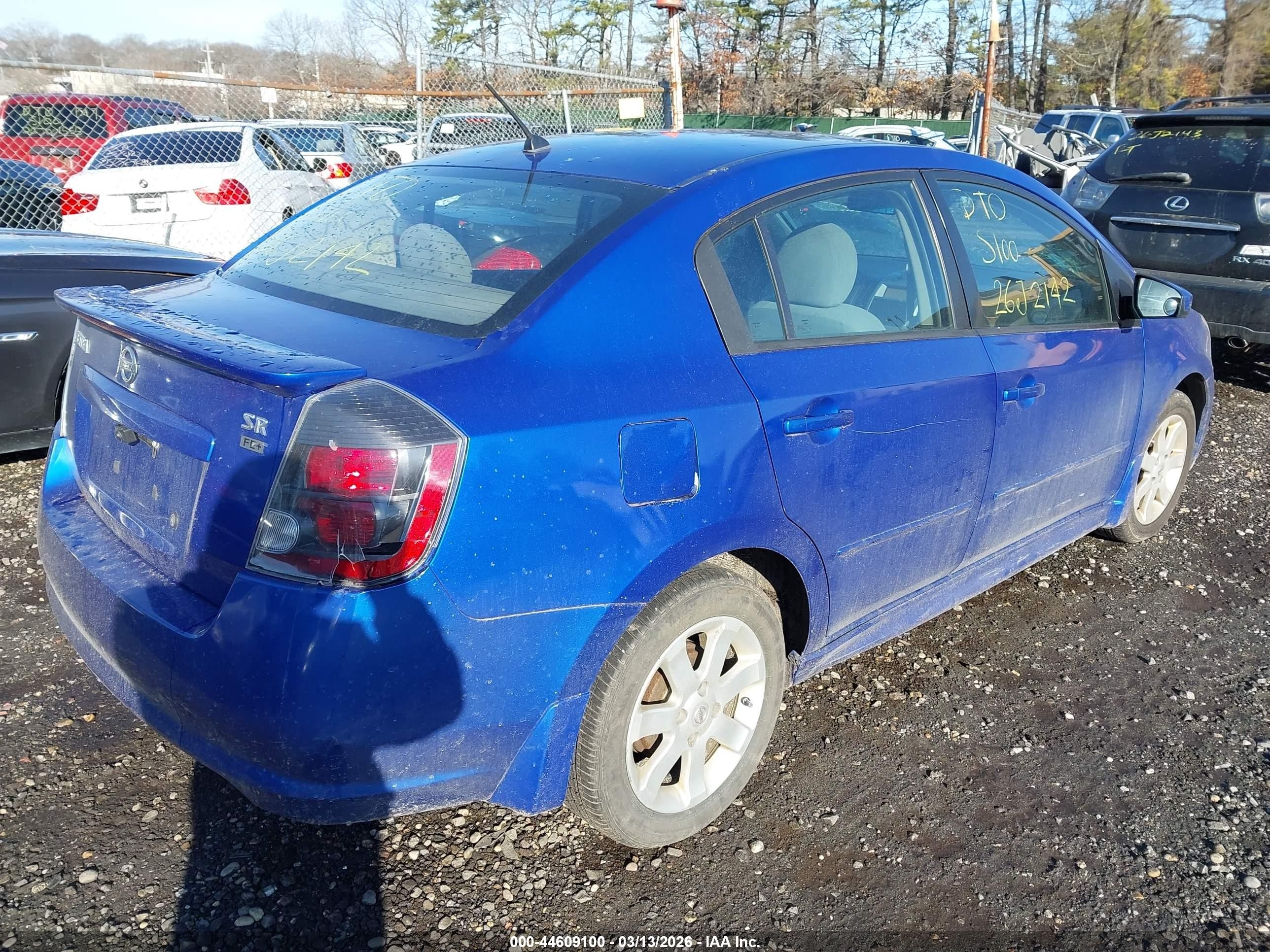 2009 Nissan Sentra 2.0sr Blue vin: 3N1AB61EX9L681458