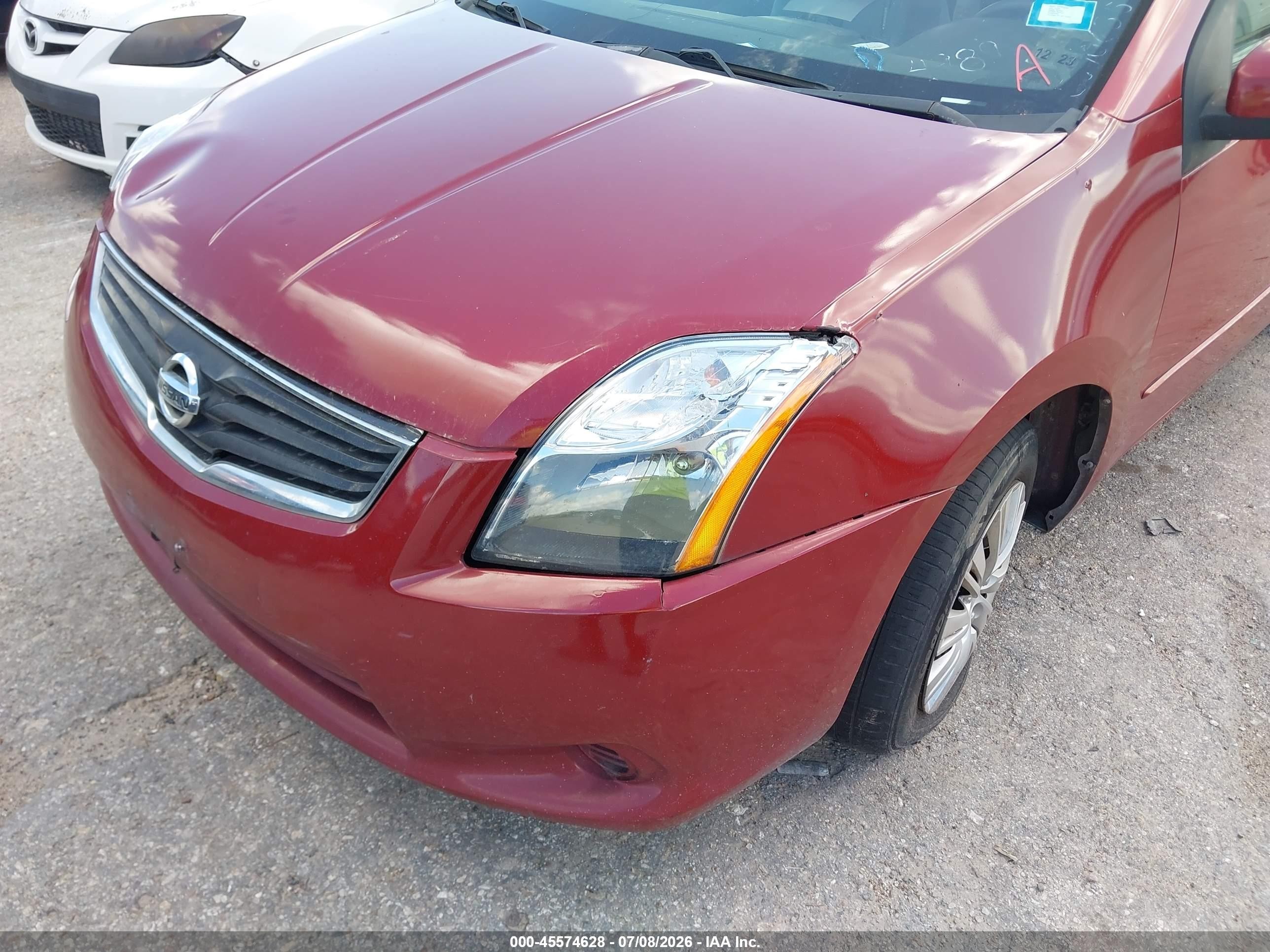 2010 Nissan Sentra 2.0 Burgundy vin: 3N1AB6AP0AL604989