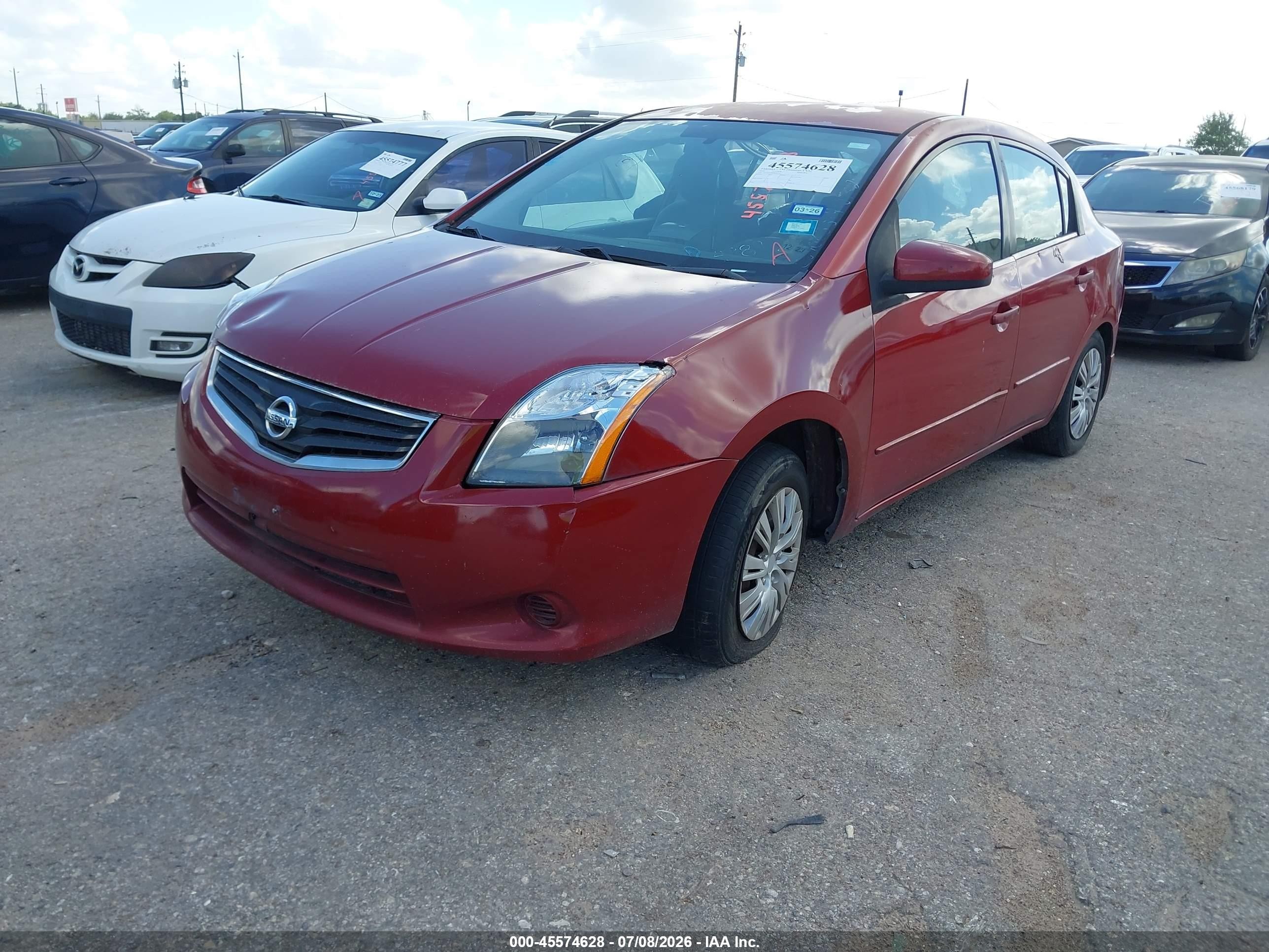 2010 Nissan Sentra 2.0 Burgundy vin: 3N1AB6AP0AL604989