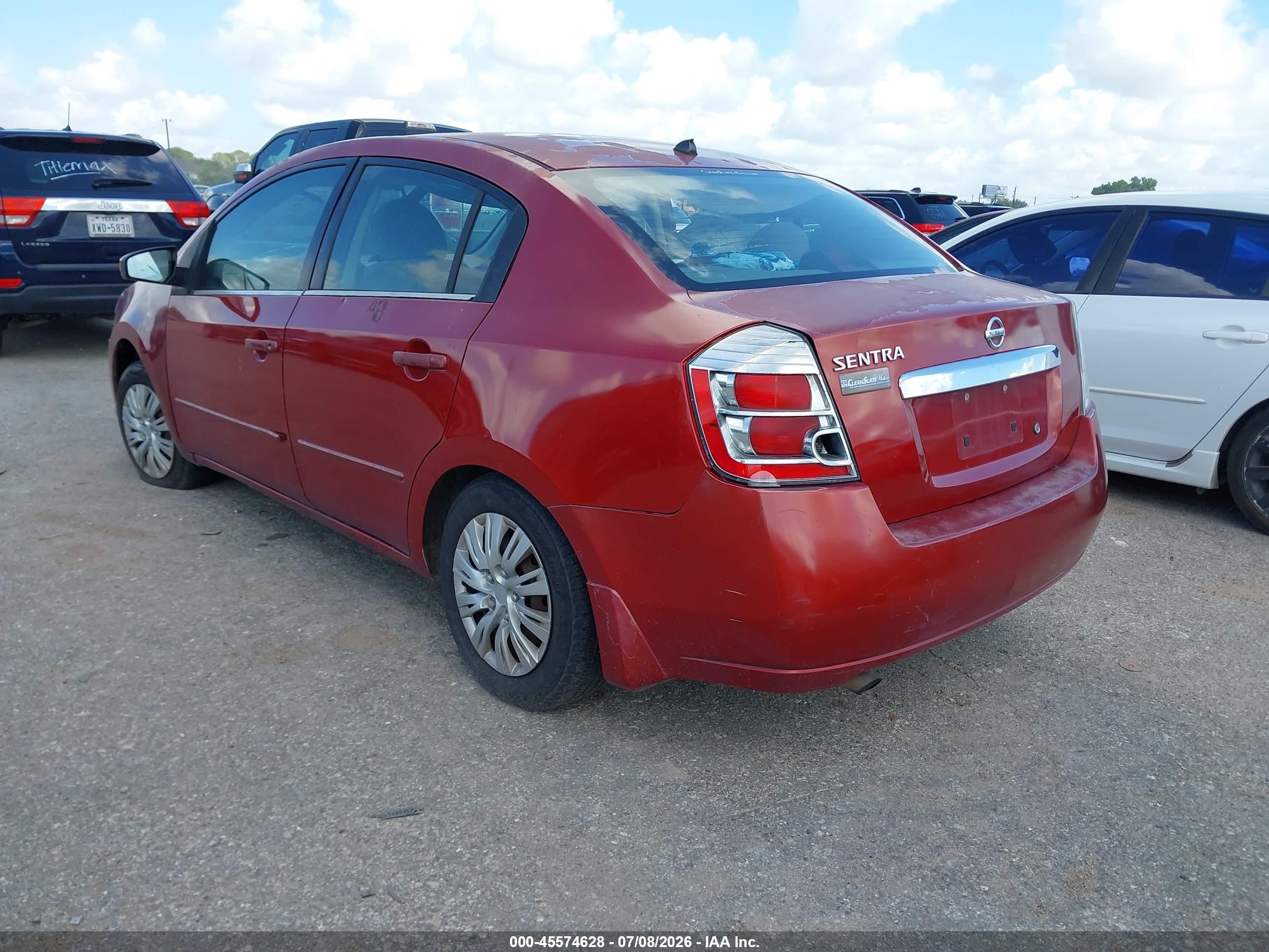 2010 Nissan Sentra 2.0 Burgundy vin: 3N1AB6AP0AL604989