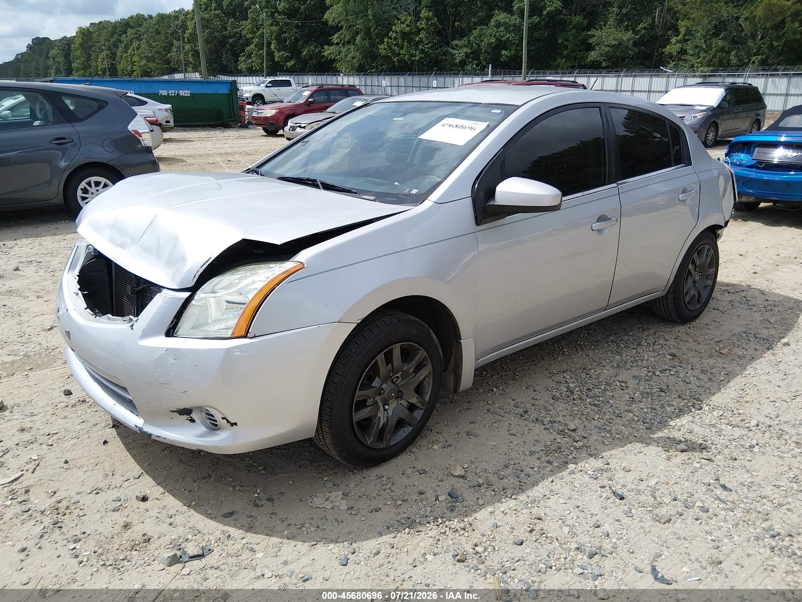 2010 Nissan Sentra 2.0 Silver vin: 3N1AB6AP0AL623011