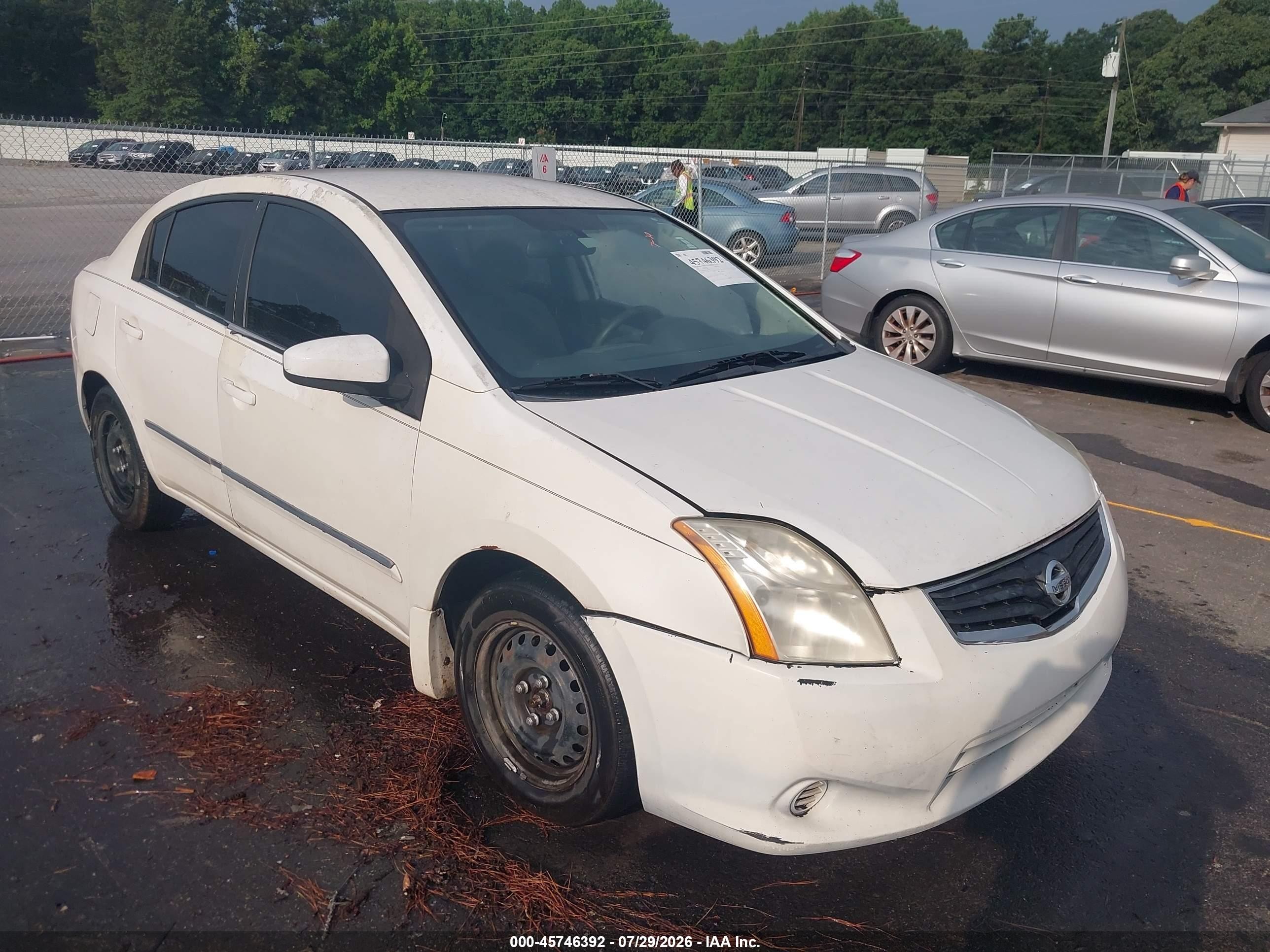 2010 Nissan Sentra 2.0s White vin: 3N1AB6AP0AL660043
