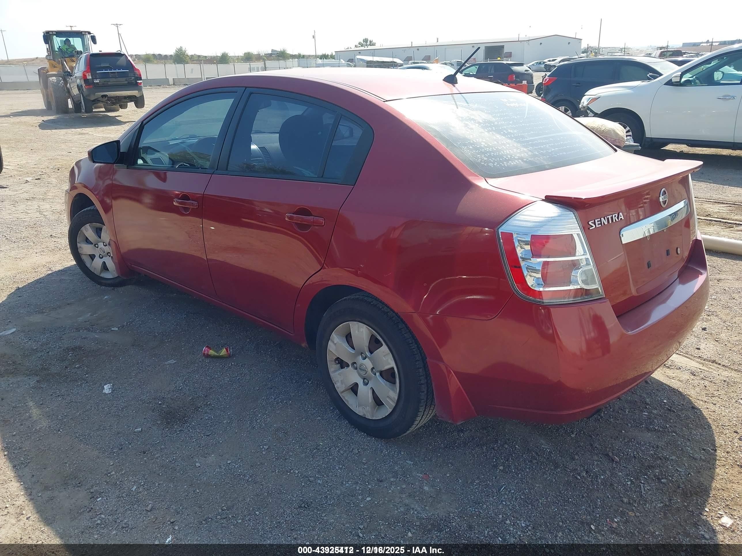 2012 Nissan Sentra 2.0 Red vin: 3N1AB6AP0CL621696