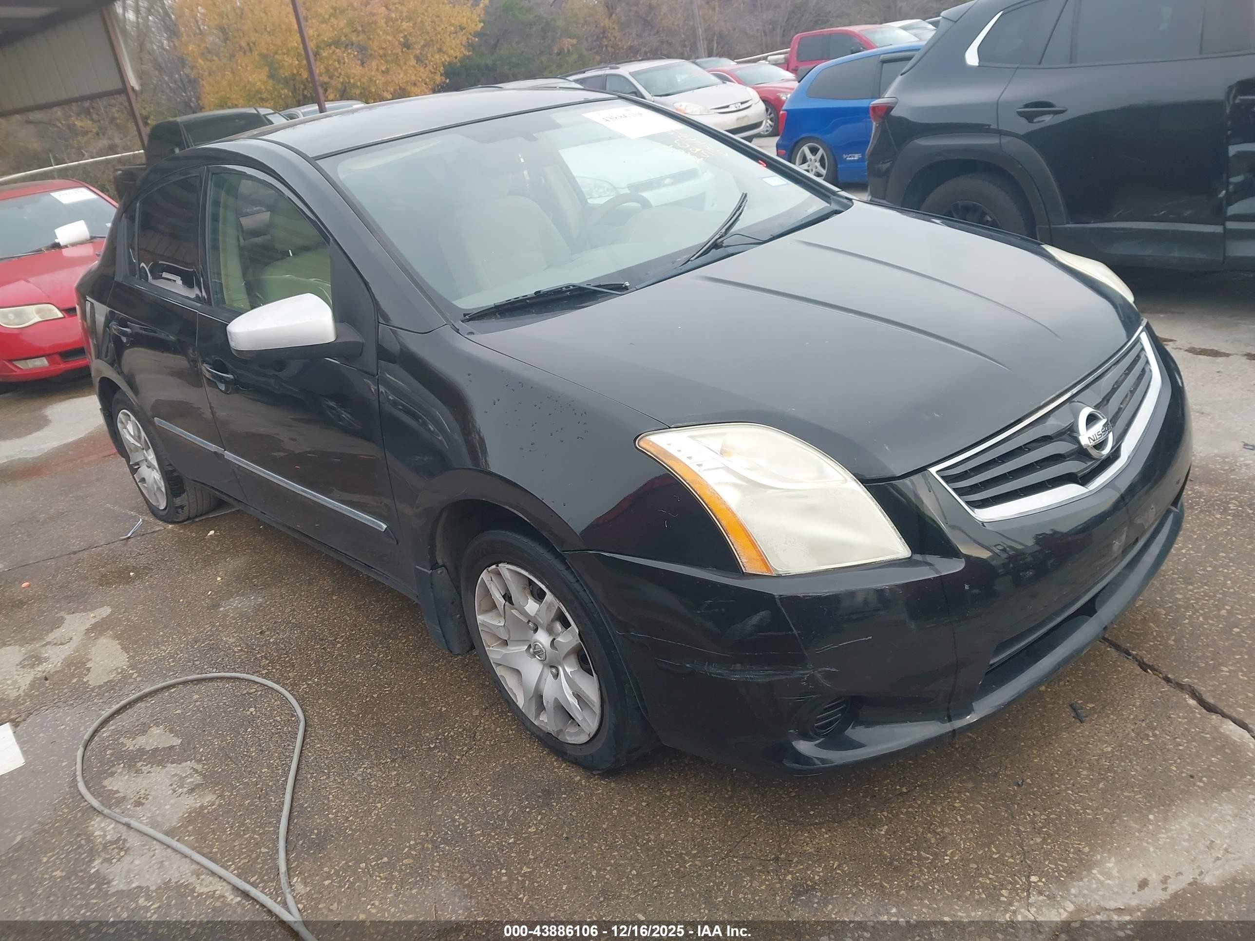 2012 Nissan Sentra 2.0 S Black vin: 3N1AB6AP0CL631435