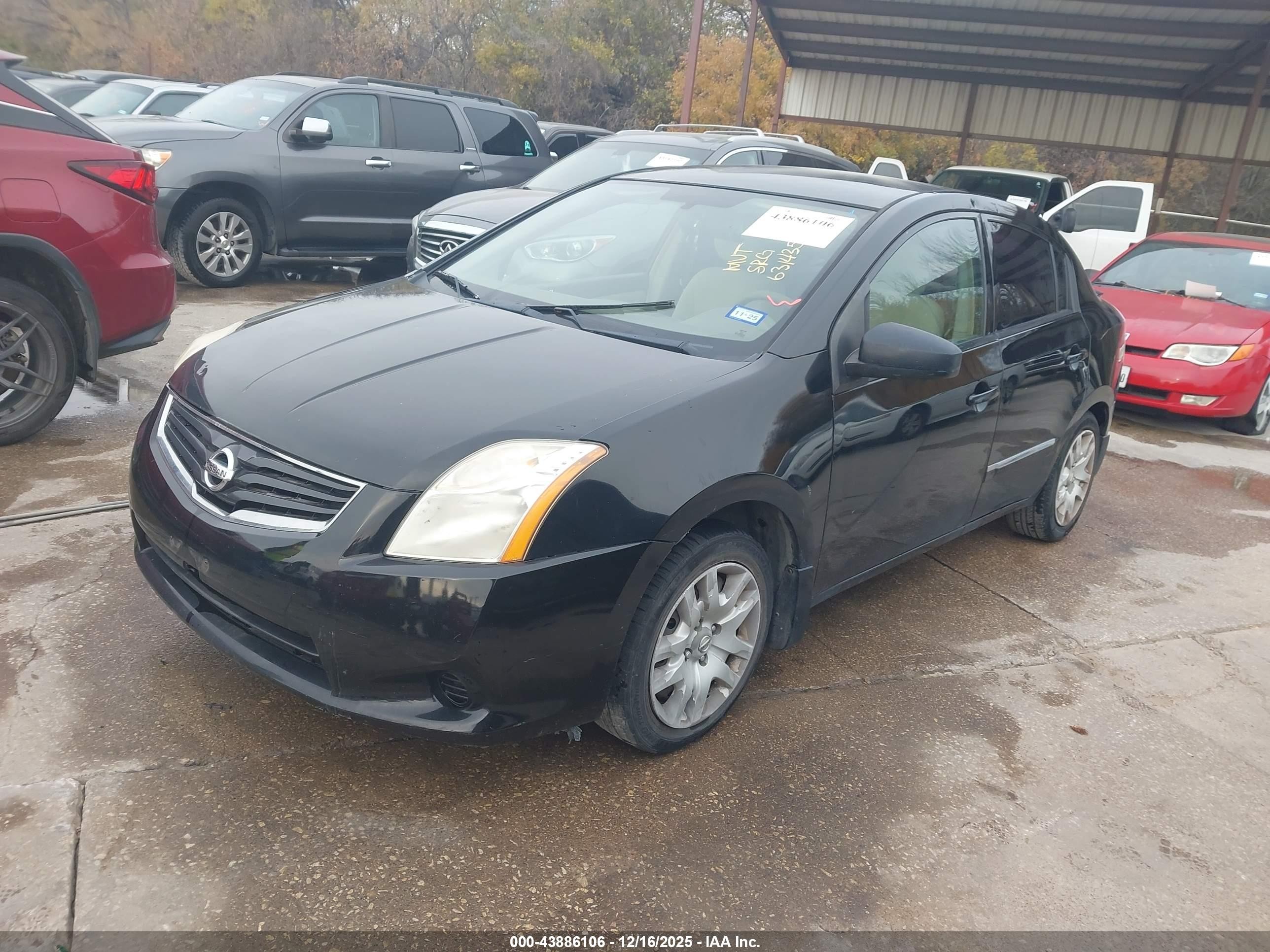 2012 Nissan Sentra 2.0 S Black vin: 3N1AB6AP0CL631435