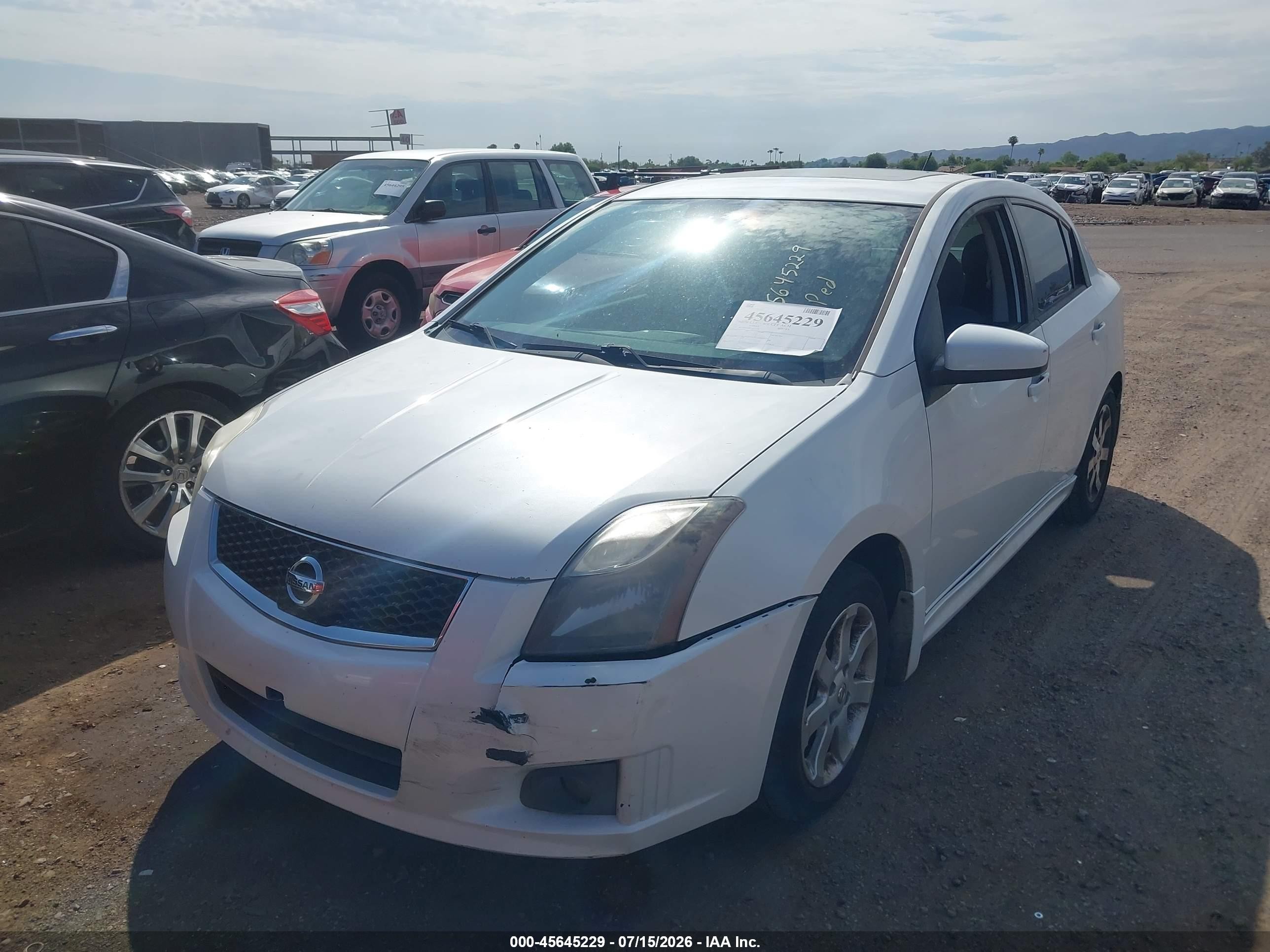2012 Nissan Sentra 2.0 Sr White vin: 3N1AB6AP0CL631774