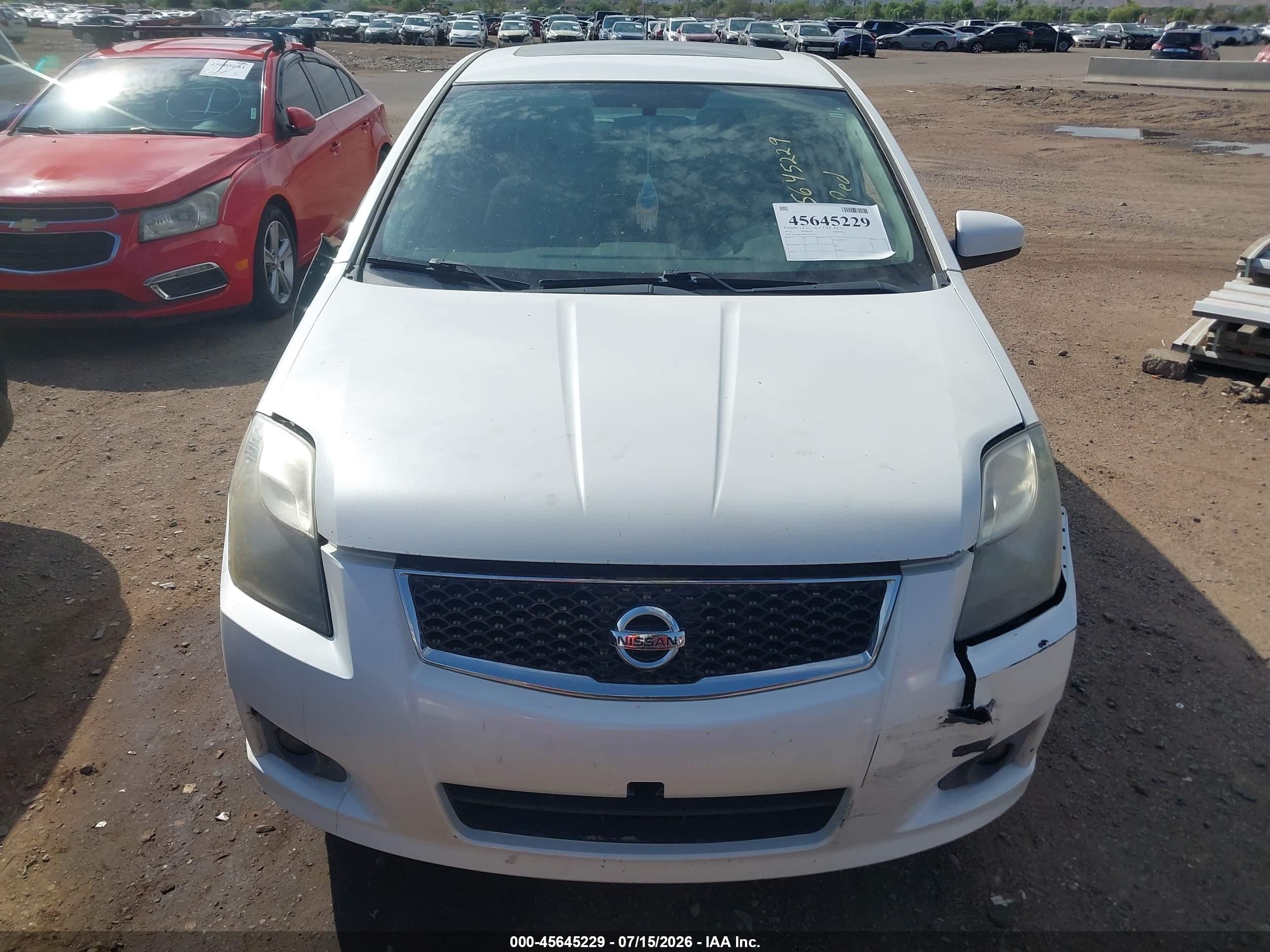 2012 Nissan Sentra 2.0 Sr White vin: 3N1AB6AP0CL631774