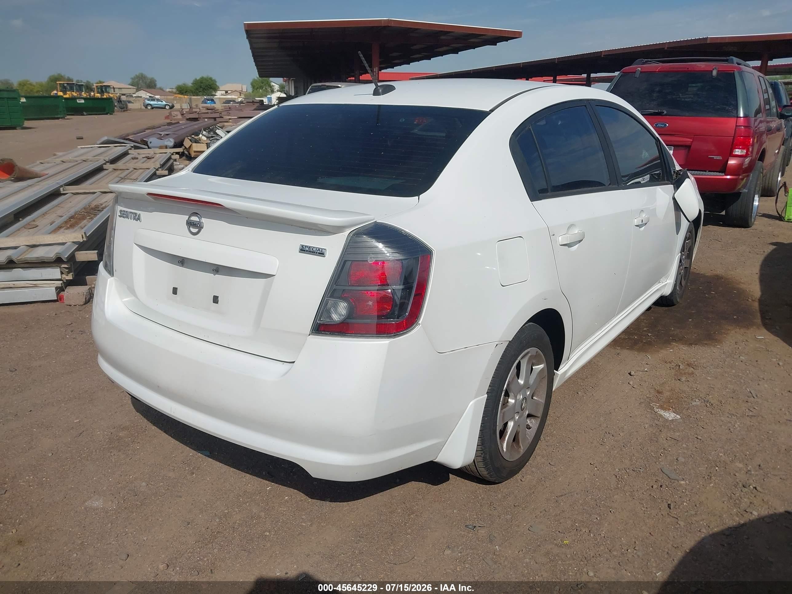 2012 Nissan Sentra 2.0 Sr White vin: 3N1AB6AP0CL631774