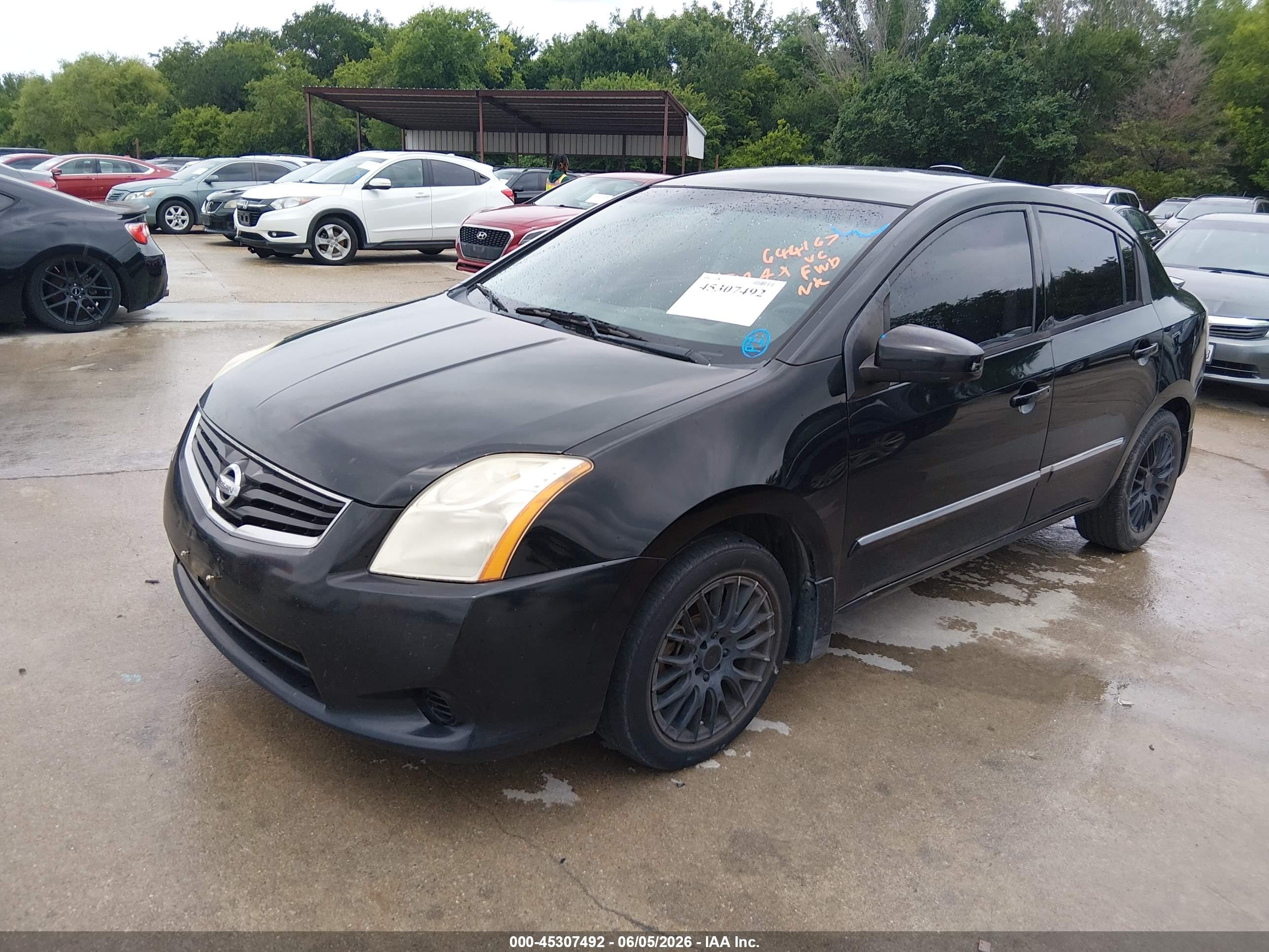2012 Nissan Sentra 2.0 S Black vin: 3N1AB6AP0CL644167