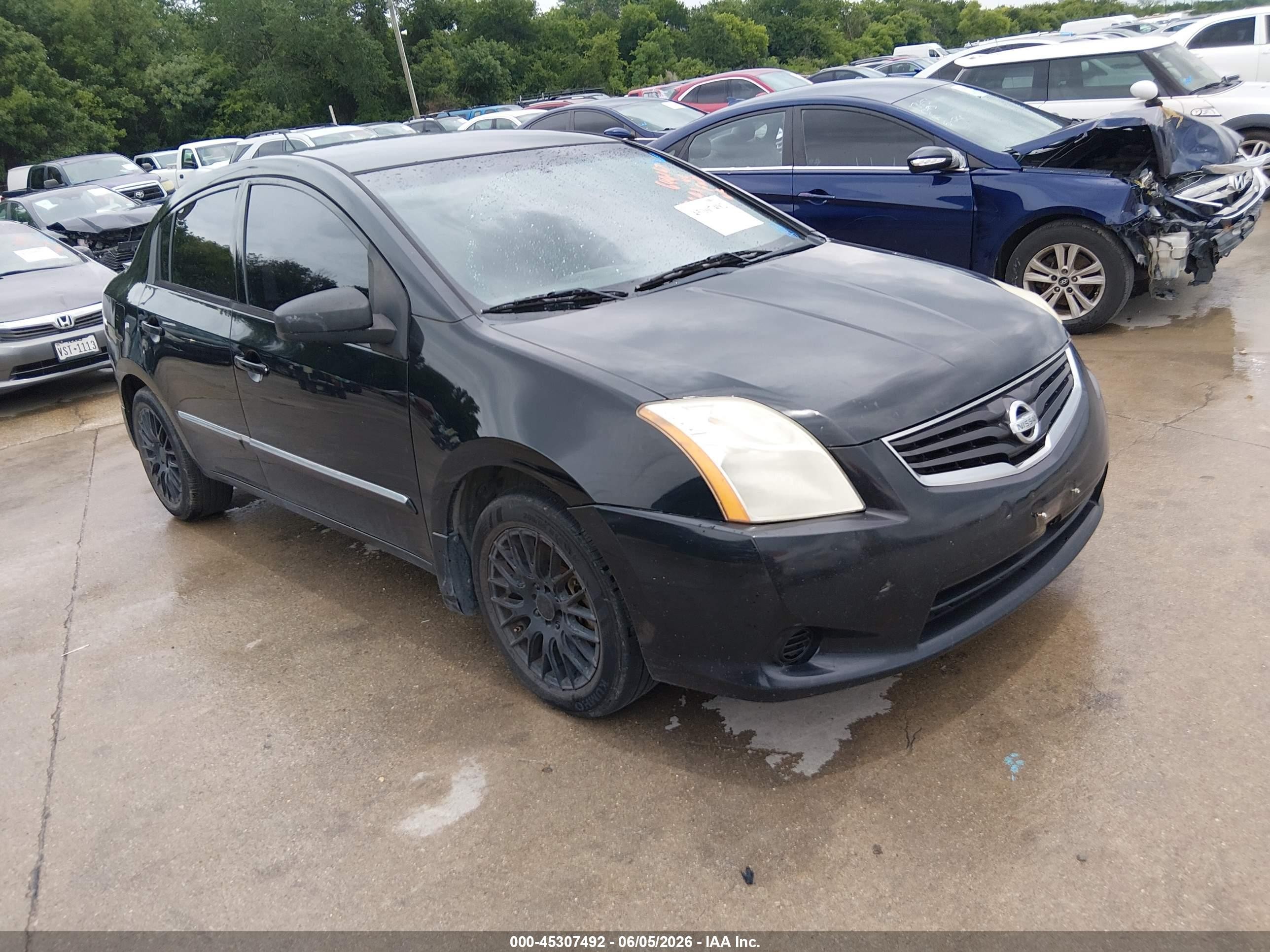 2012 Nissan Sentra 2.0 S Black vin: 3N1AB6AP0CL644167