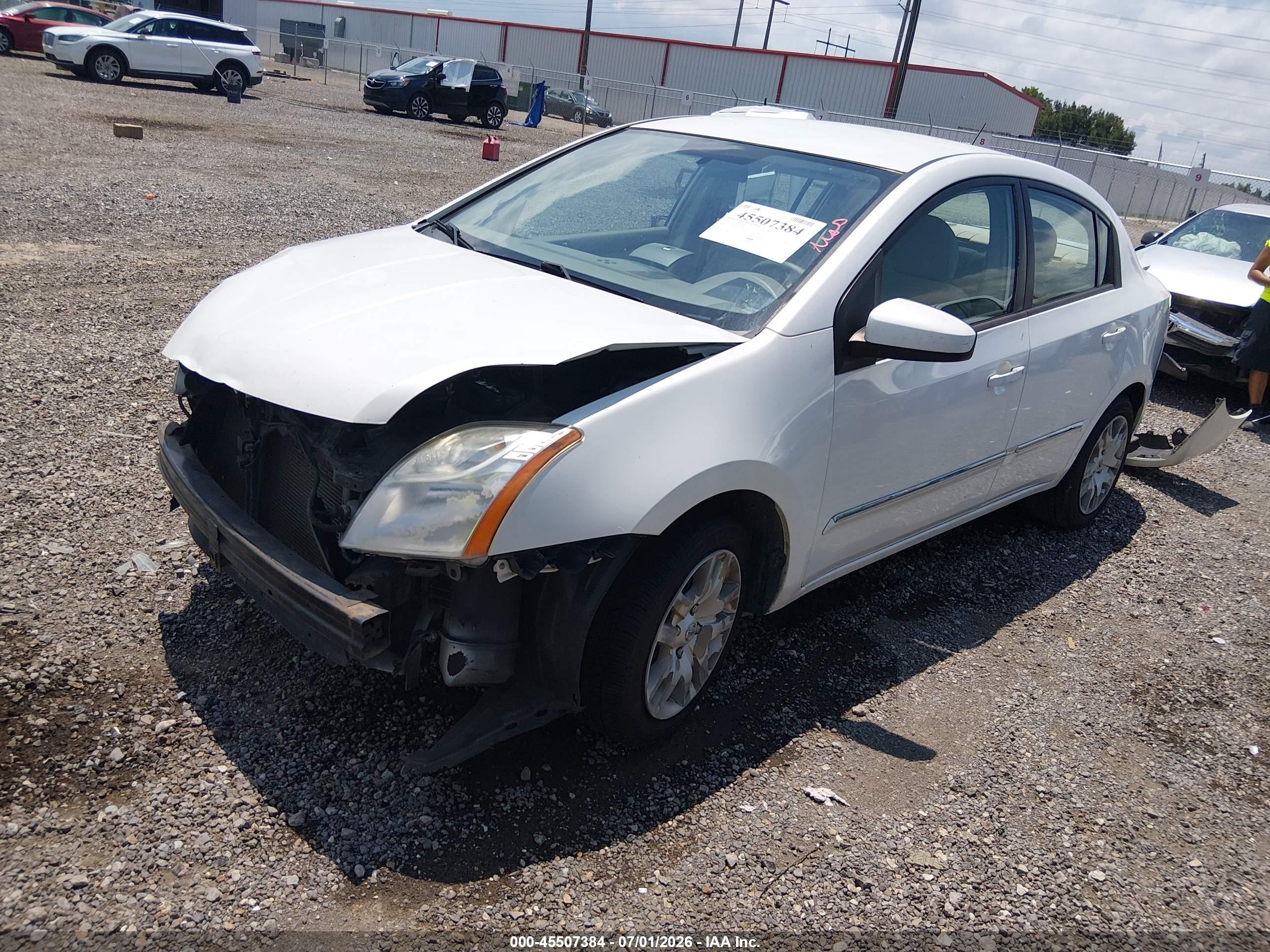 2012 Nissan Sentra 2.0 S White vin: 3N1AB6AP0CL664046