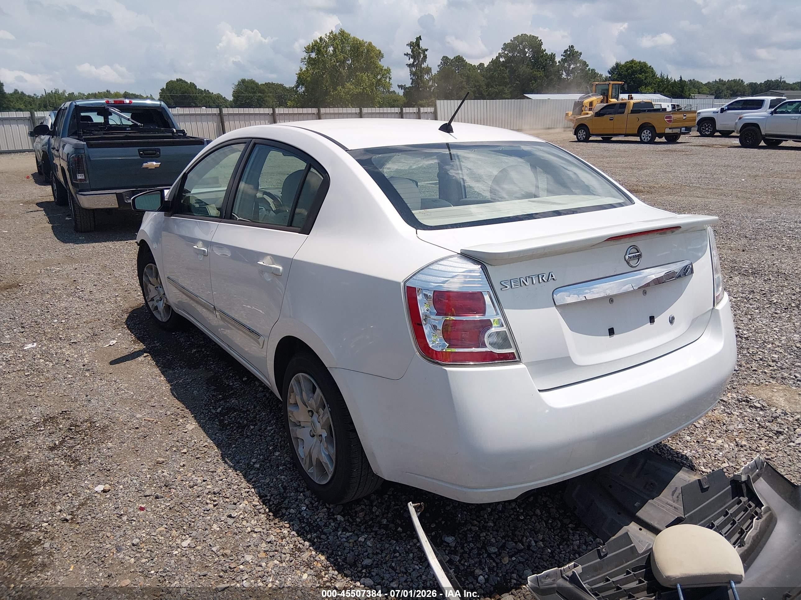 2012 Nissan Sentra 2.0 S White vin: 3N1AB6AP0CL664046
