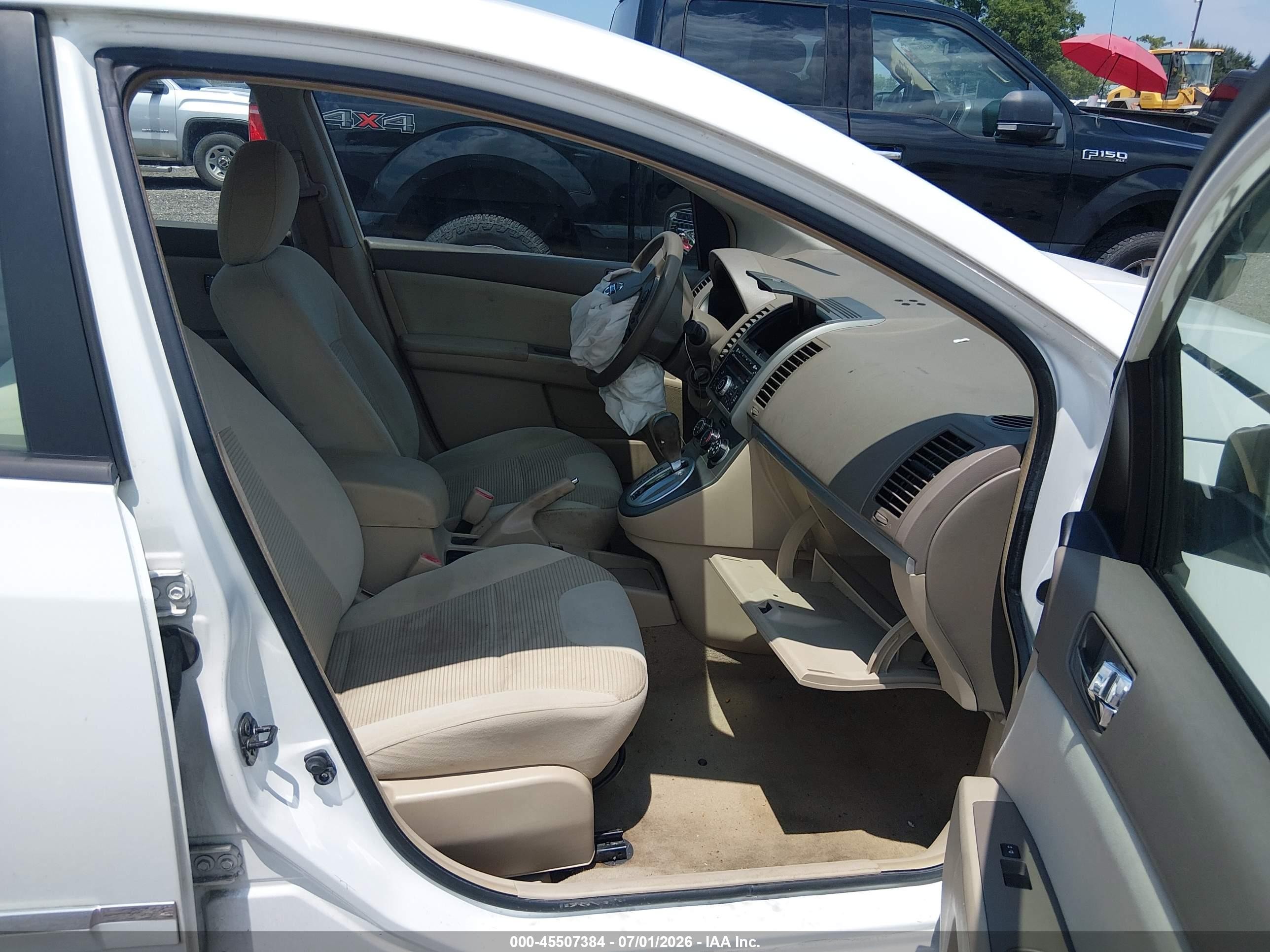 2012 Nissan Sentra 2.0 S White vin: 3N1AB6AP0CL664046