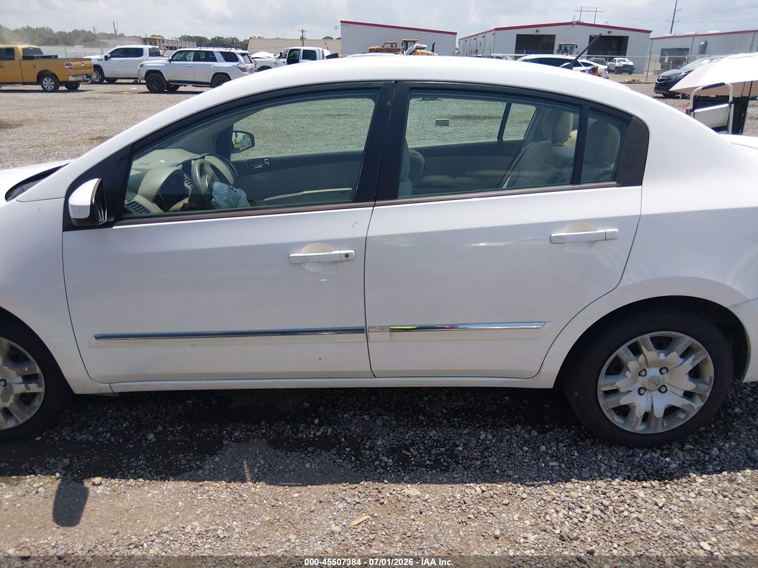2012 Nissan Sentra 2.0 S White vin: 3N1AB6AP0CL664046